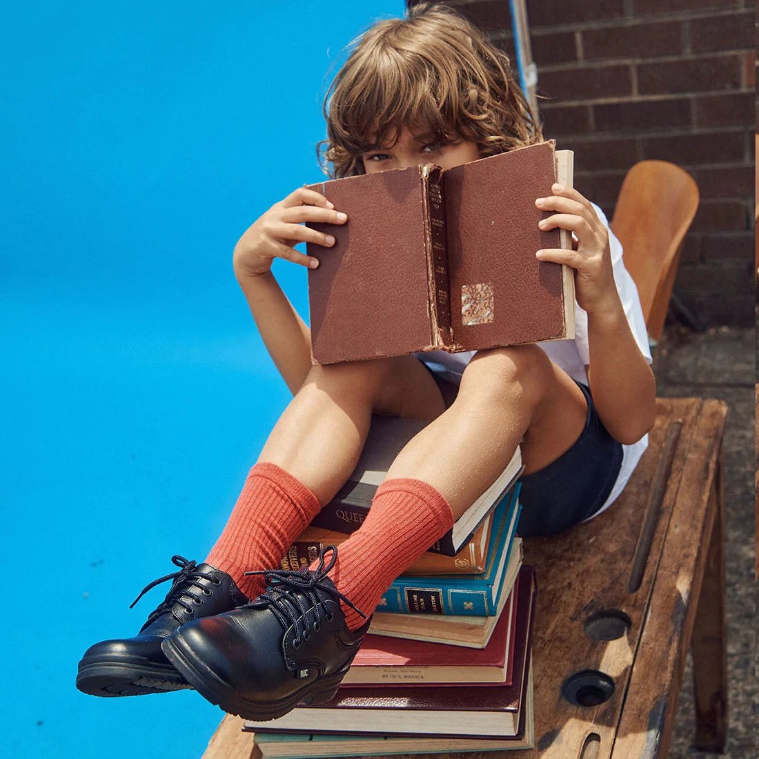 ROC BOOTS Junior Rigour Black Lace-Up Leather School Shoes for Boys & Girls - Comfortable & Durable Formal Footwear for Classroom, Uniform Dress Code & Daily Wear