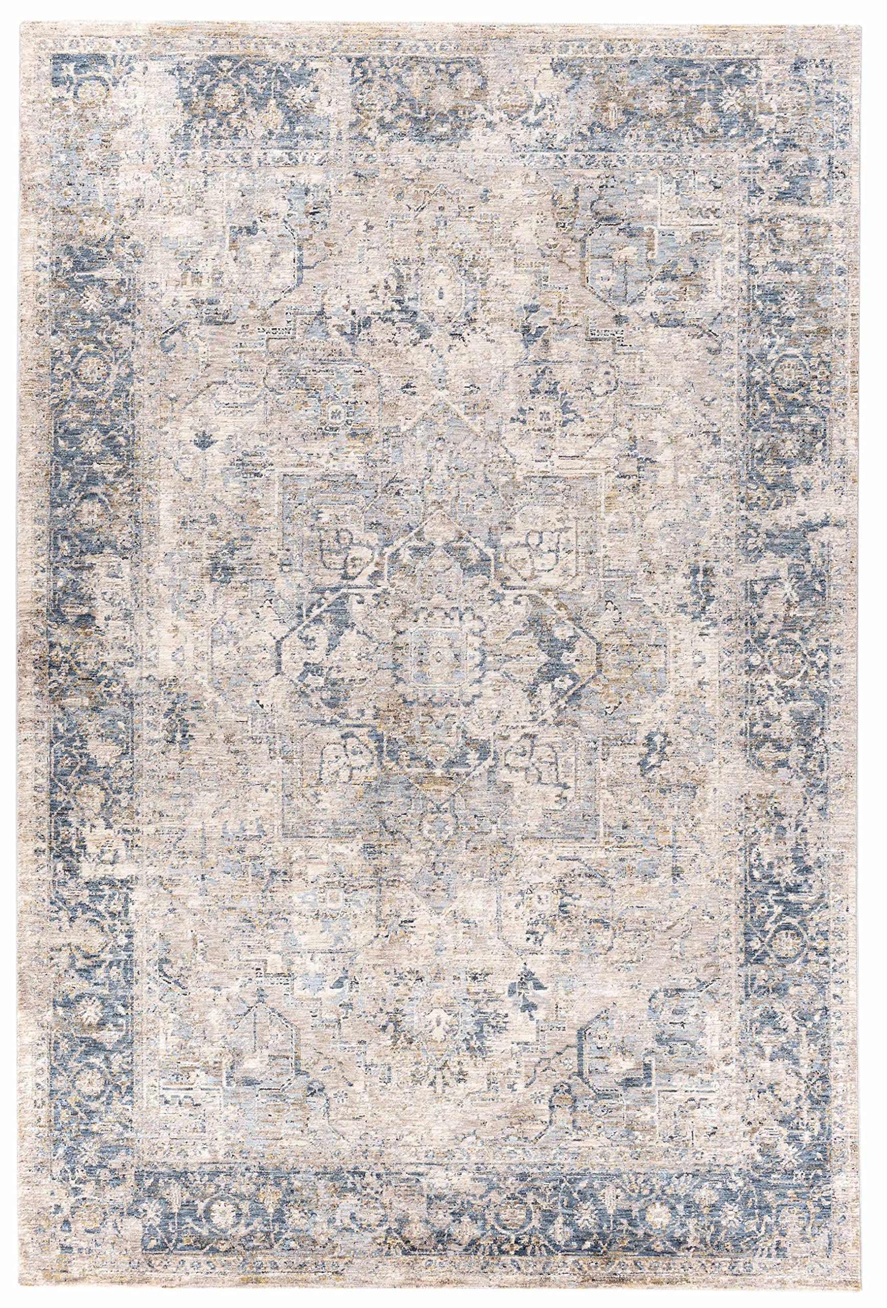 Hauteloom Magrath Soft Plush Area Rug for Living Room & Bedroom - Gray & Beige 7'10