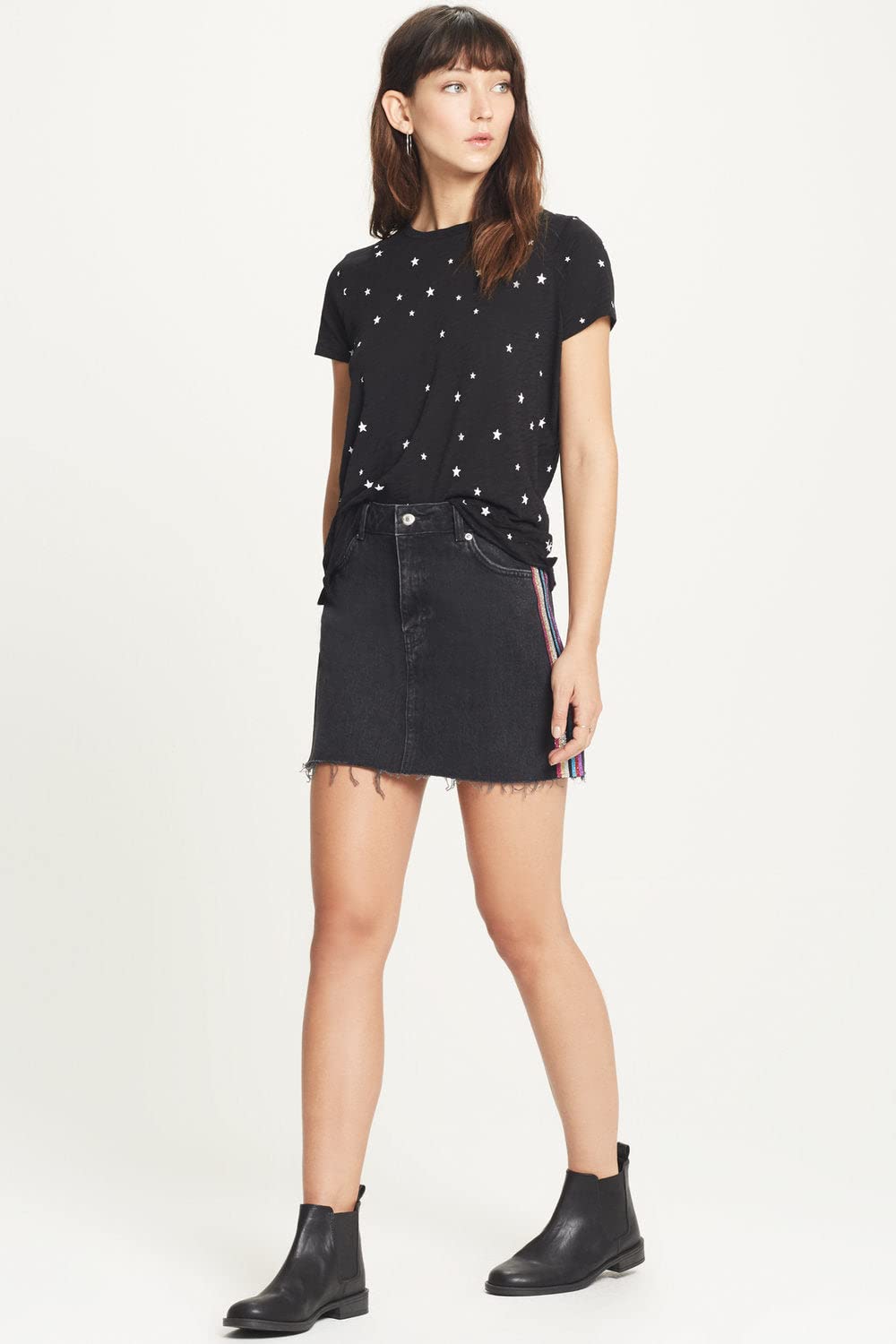 Women's Signature Slub Galaxy Boy Tee - Soft Vintage Graphic T-Shirt for Casual Wear & Street Style Outfits