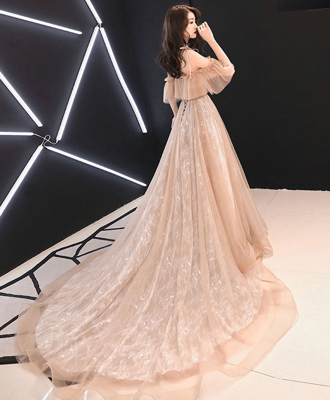 Elegant Pink Tulle Long Prom Dress & Evening Gown for Women - Perfect for Homecoming, Formal Dances, Weddings and Special Occasions