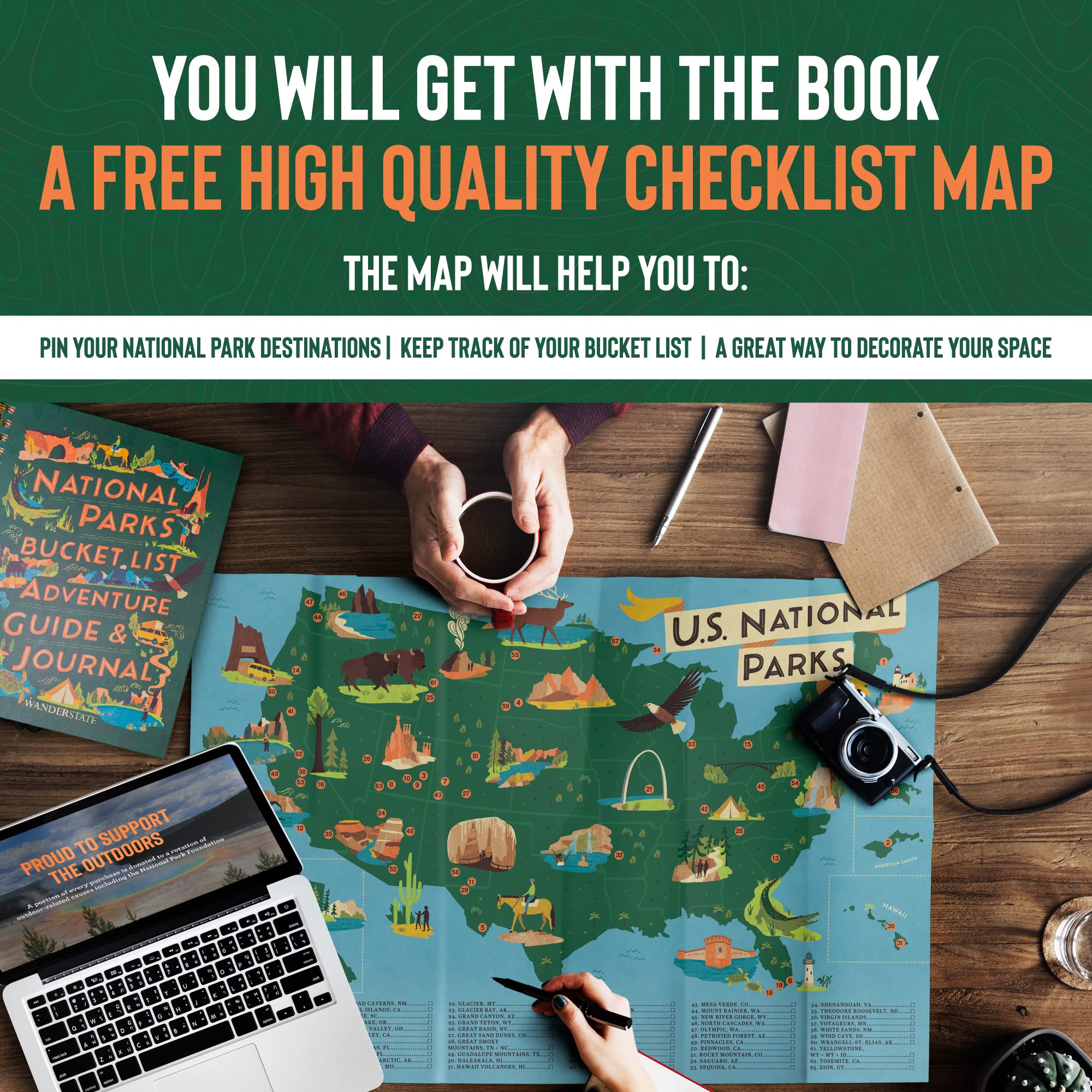 National Parks Adventure Guide & Travel Journal: Explore America's Best Parks, Track Visits & Record Memories - Perfect for Hiking, Camping & Road Trips (Planner, Passport Stamp Book, Outdoor Gift)