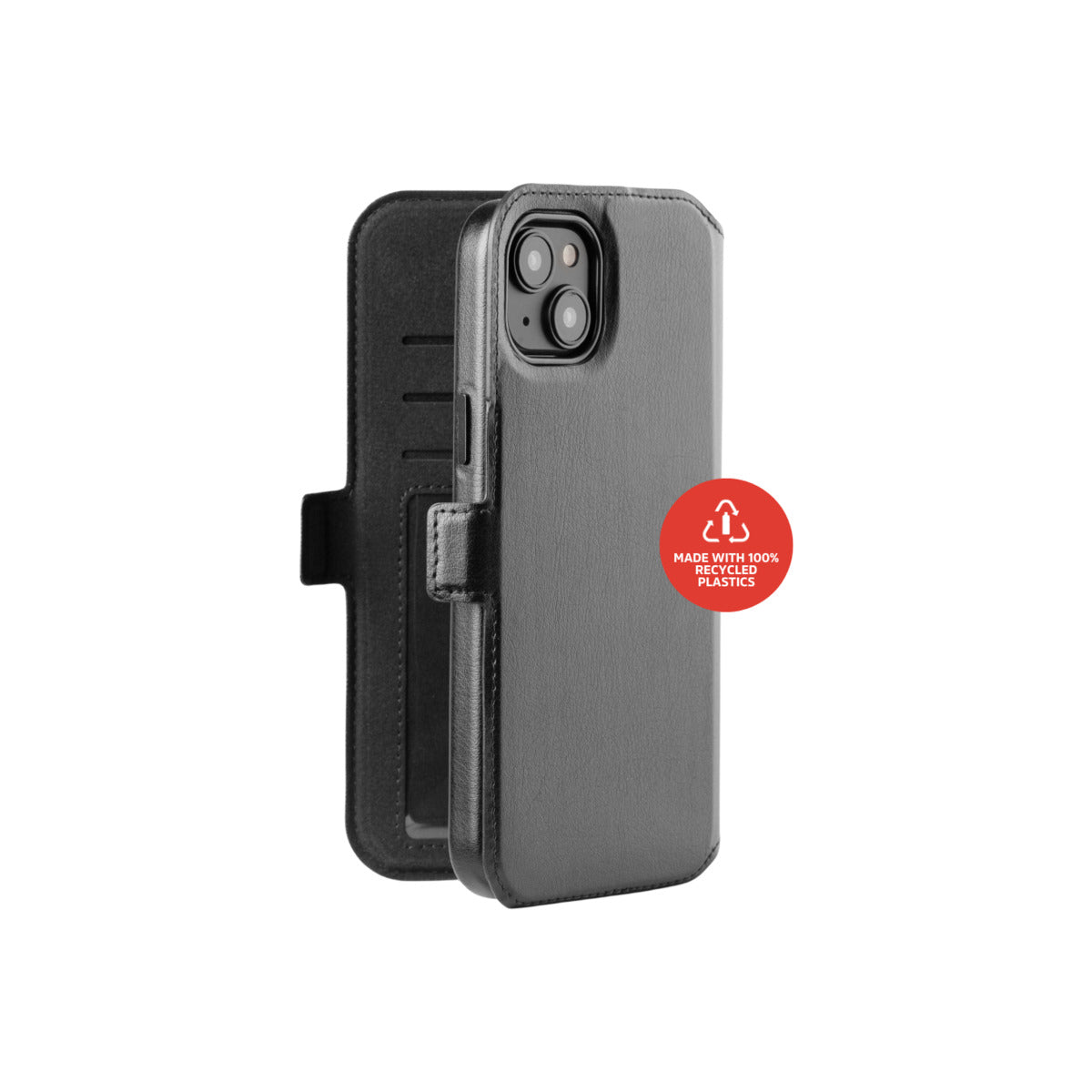 3sixT Neo Wallet for Apple iPhone 15 Plus - Slim RFID Blocking Leather Wallet Case (Black) | Perfect for Everyday Use, Travel & Contactless Payments