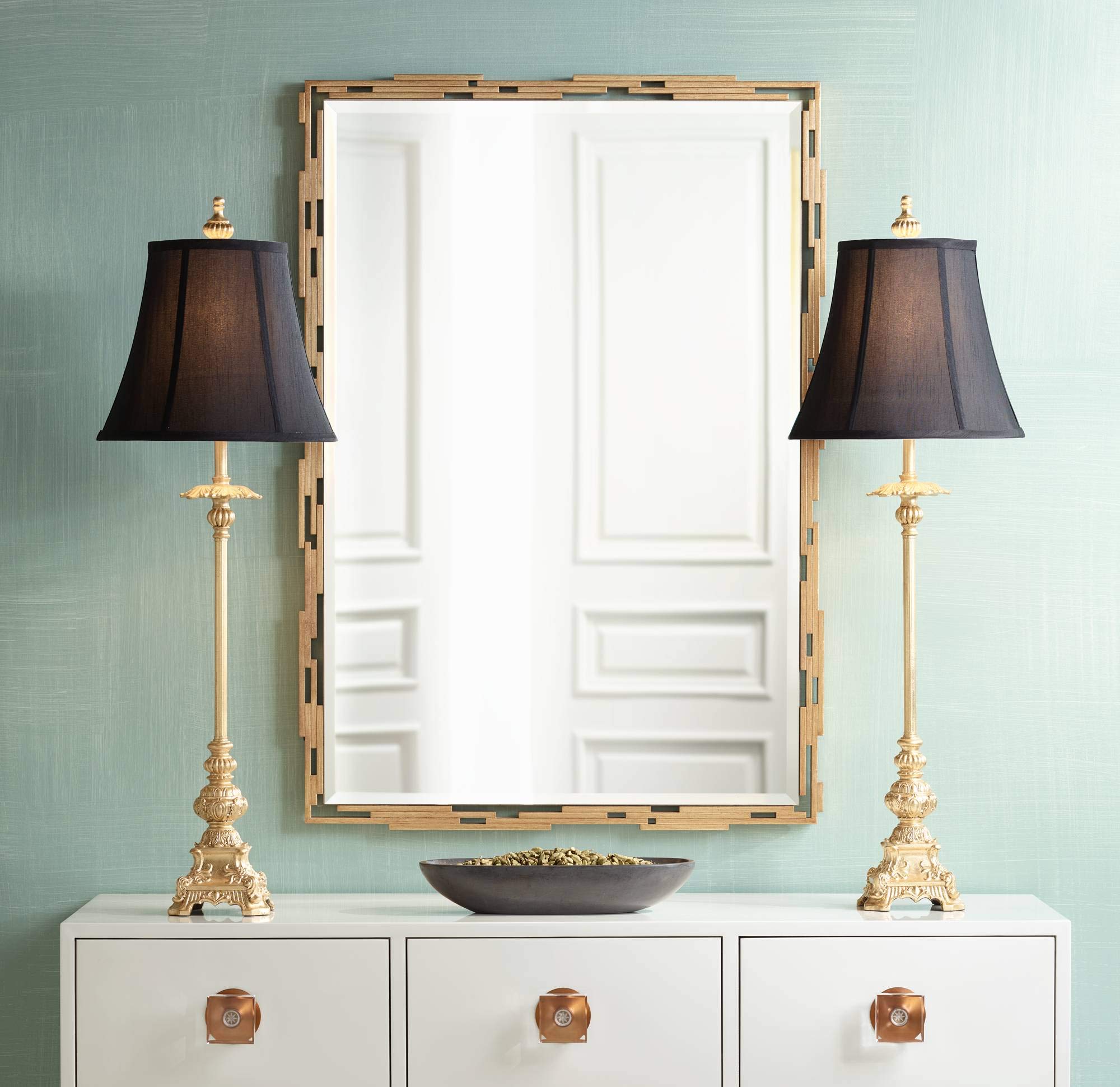 Regency Hill Juliette Traditional French Country Buffet Table Lamps - 36.5
