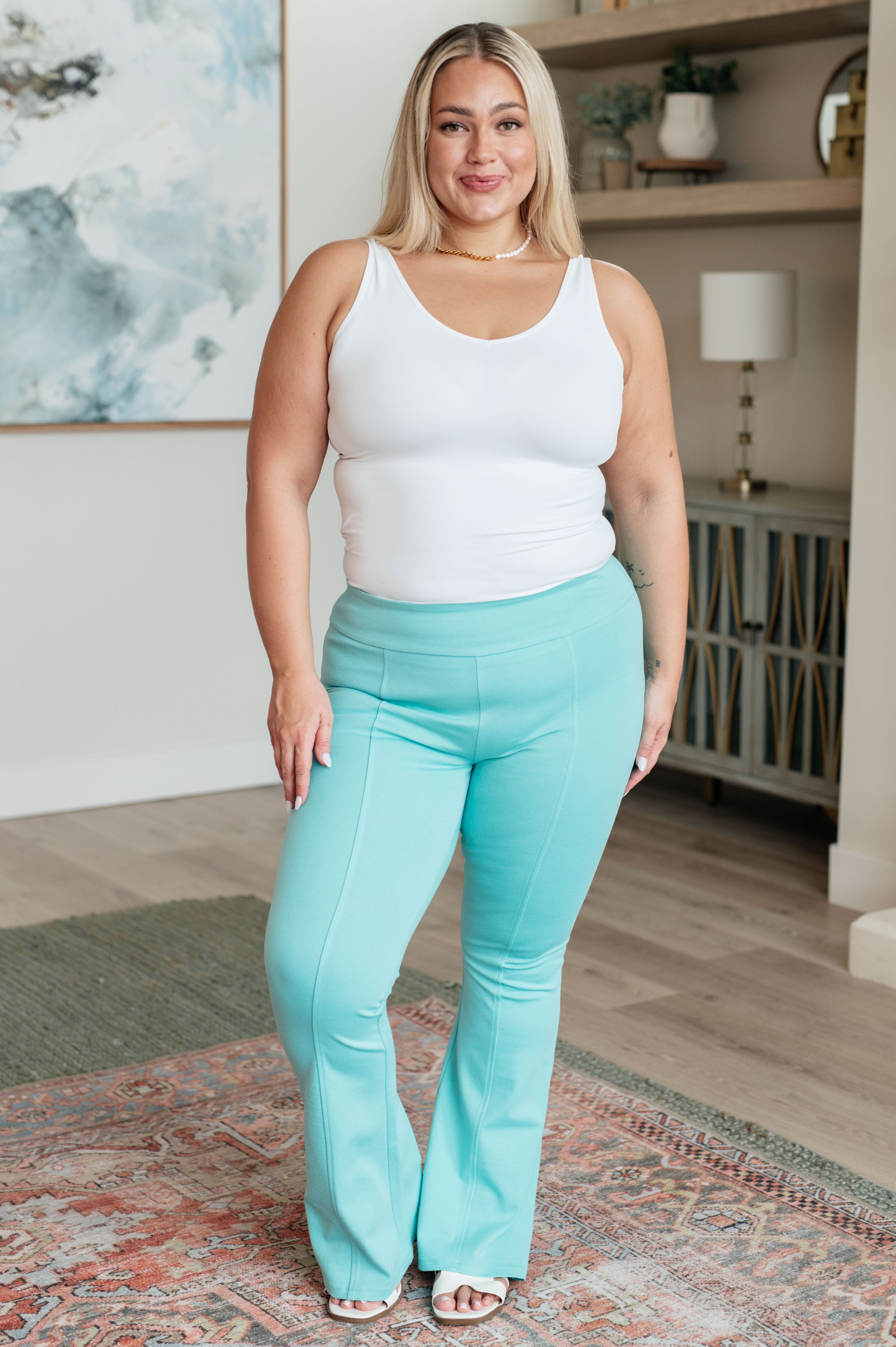 Magic Flare Pants for Women - 11 Vibrant Colors | High Waisted Wide Leg Trousers | Perfect for Casual Wear, Office & Date Nights