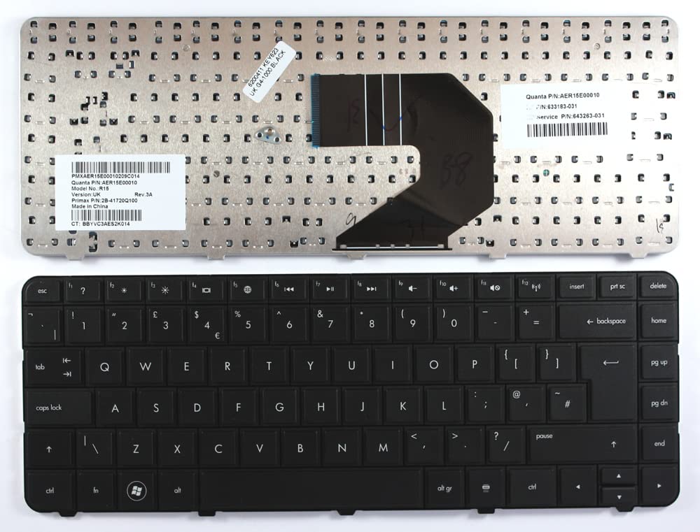 HP Pavilion G6-1A67NR Replacement Laptop Keyboard - UK Layout, Black | Compatible with HP Pavilion G6 Series | Perfect for Typing, Gaming & Office Work