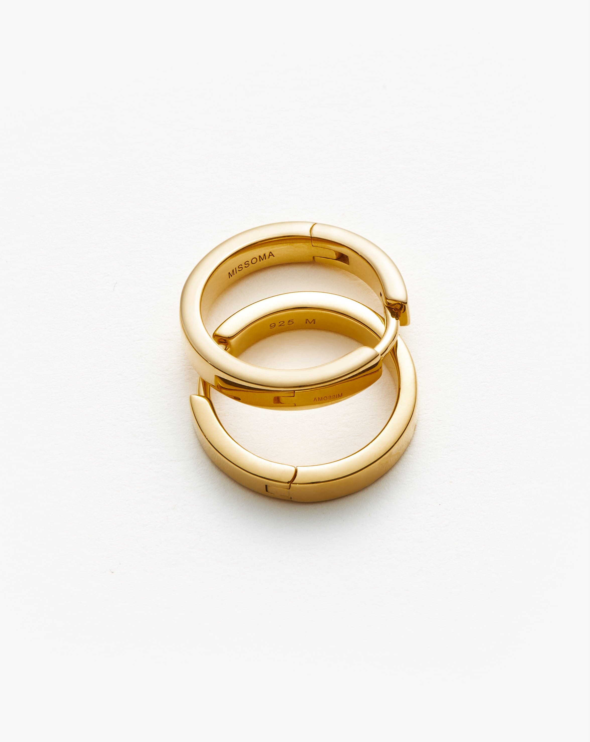 Classic Small Hoop Earrings for Women - 18k Gold Vermeil Minimalist Dainty Everyday Jewelry | Perfect for Work, Date Night & Casual Outfits