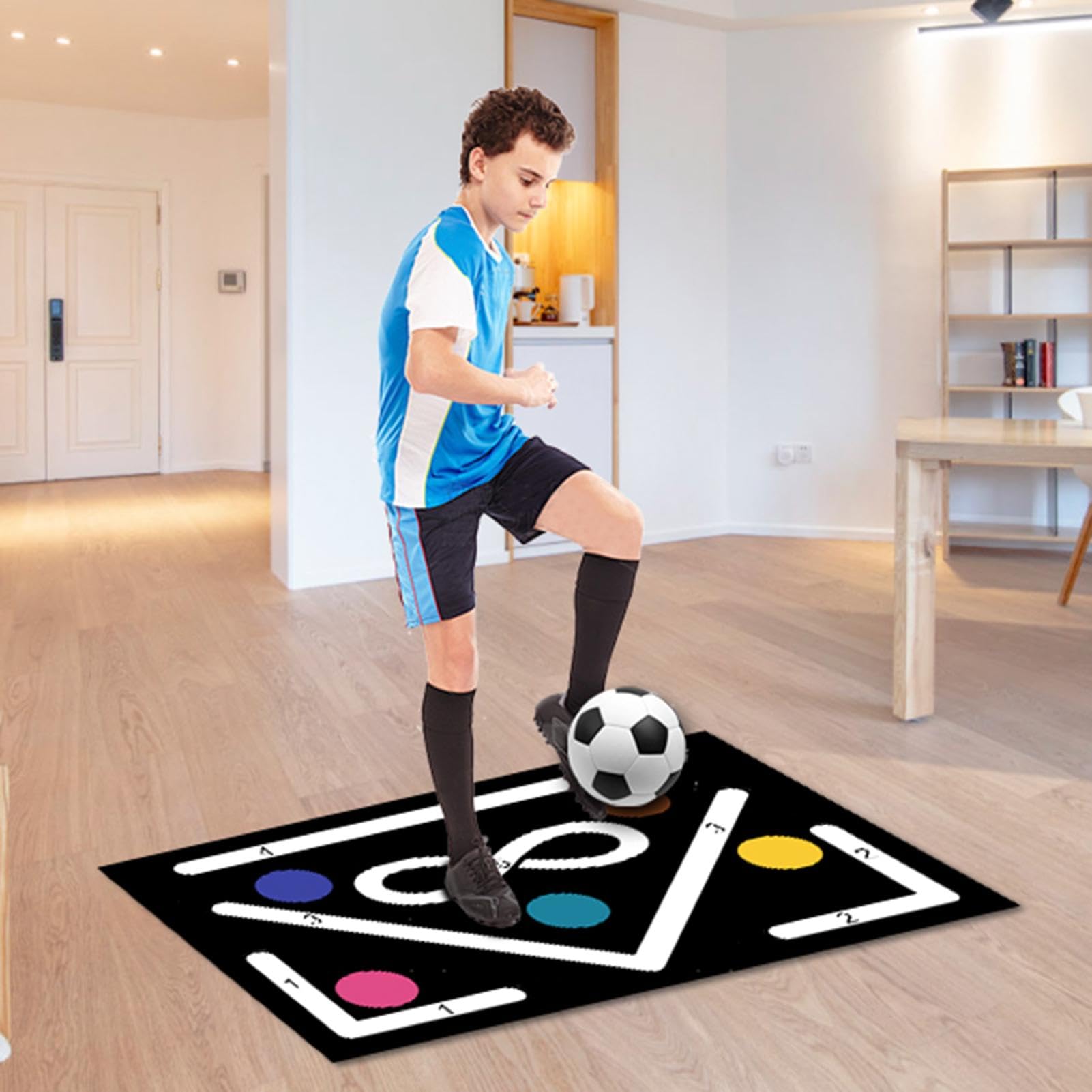 Football Training Mat - 60x90cm Non-Slip Soccer Practice Mat for Dribbling, Footwork & Ball Control | Perfect for Kids & Beginners | Indoor & Outdoor Use in Backyard, Gym or Training Field