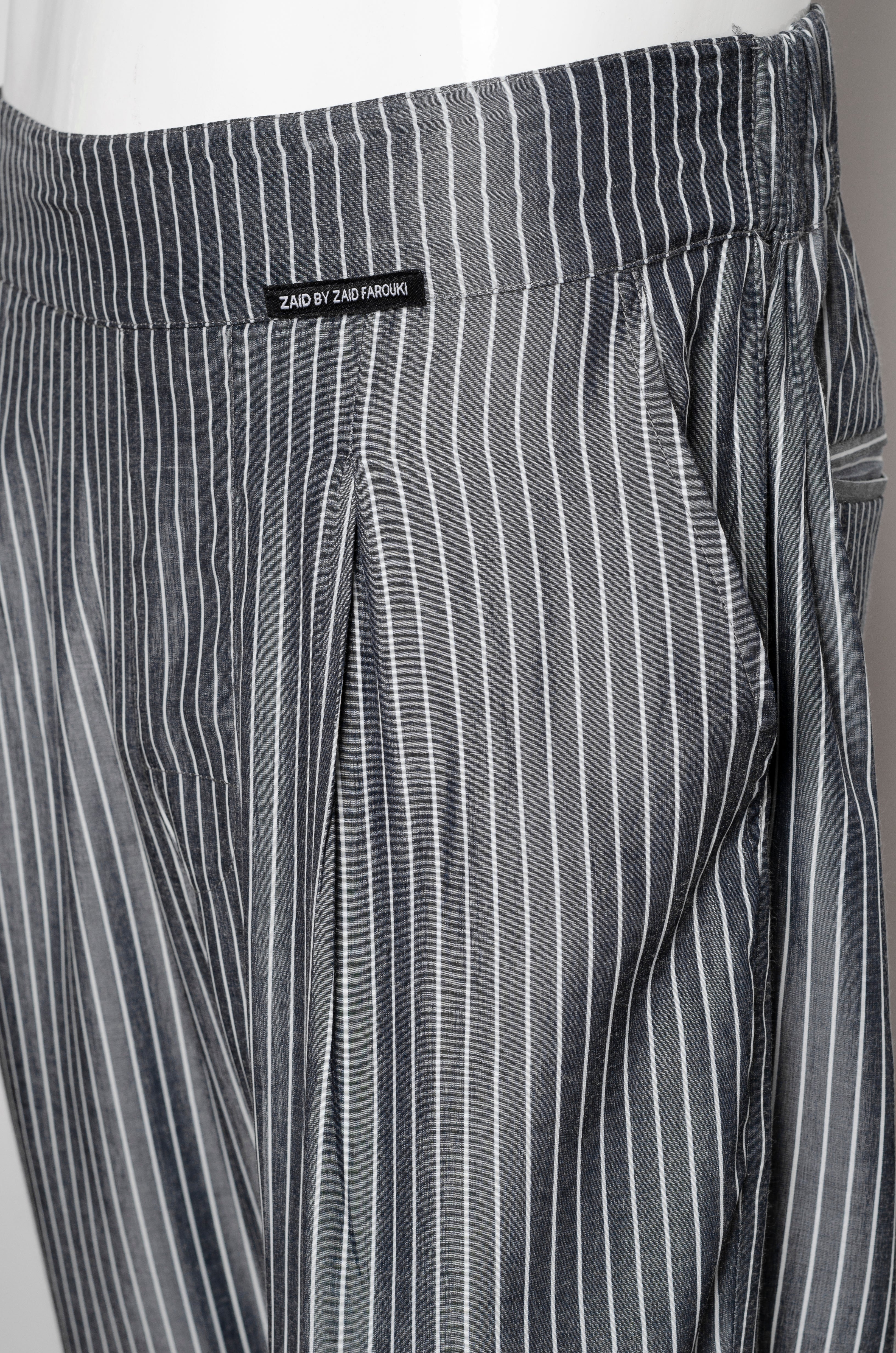 Stylish Striped Grey Trousers for Men & Women | Comfortable Casual Pants for Office, Travel & Everyday Wear