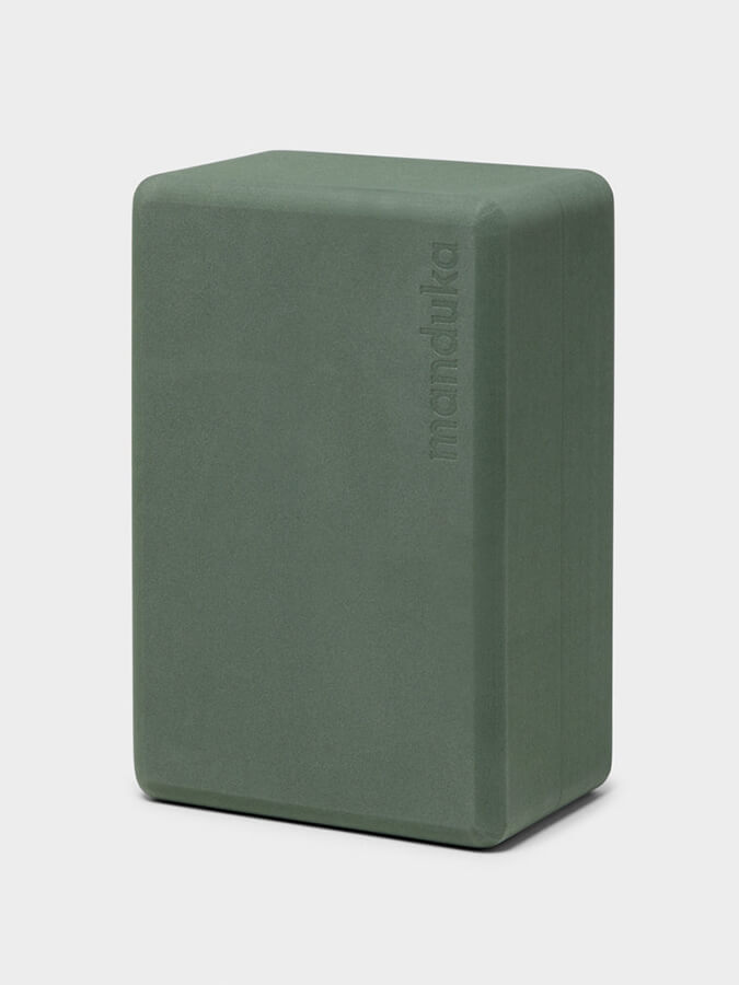 Manduka Recycled EVA Foam Yoga Block - Non-Slip Yoga Brick for Support & Alignment - Ideal for Yoga, Pilates & Meditation at Home or Studio