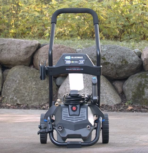 AR Blue Clean Maxx BM2300 Electric Pressure Washer - 2300 PSI, 1.5 GPM, 13 Amp with Quick Connect Accessories | 2-in-1 Detachable Cart & Onboard Storage | Portable High Pressure Cleaner for Driveway, Deck, Patio & Outdoor Cleaning