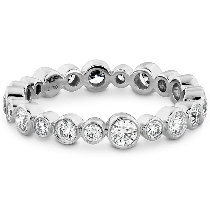 Hearts On Fire Bezel Diamond Eternity Band - 14K White Gold Wedding Ring for Women, Perfect for Anniversary, Engagement & Bridal Jewelry Gifts