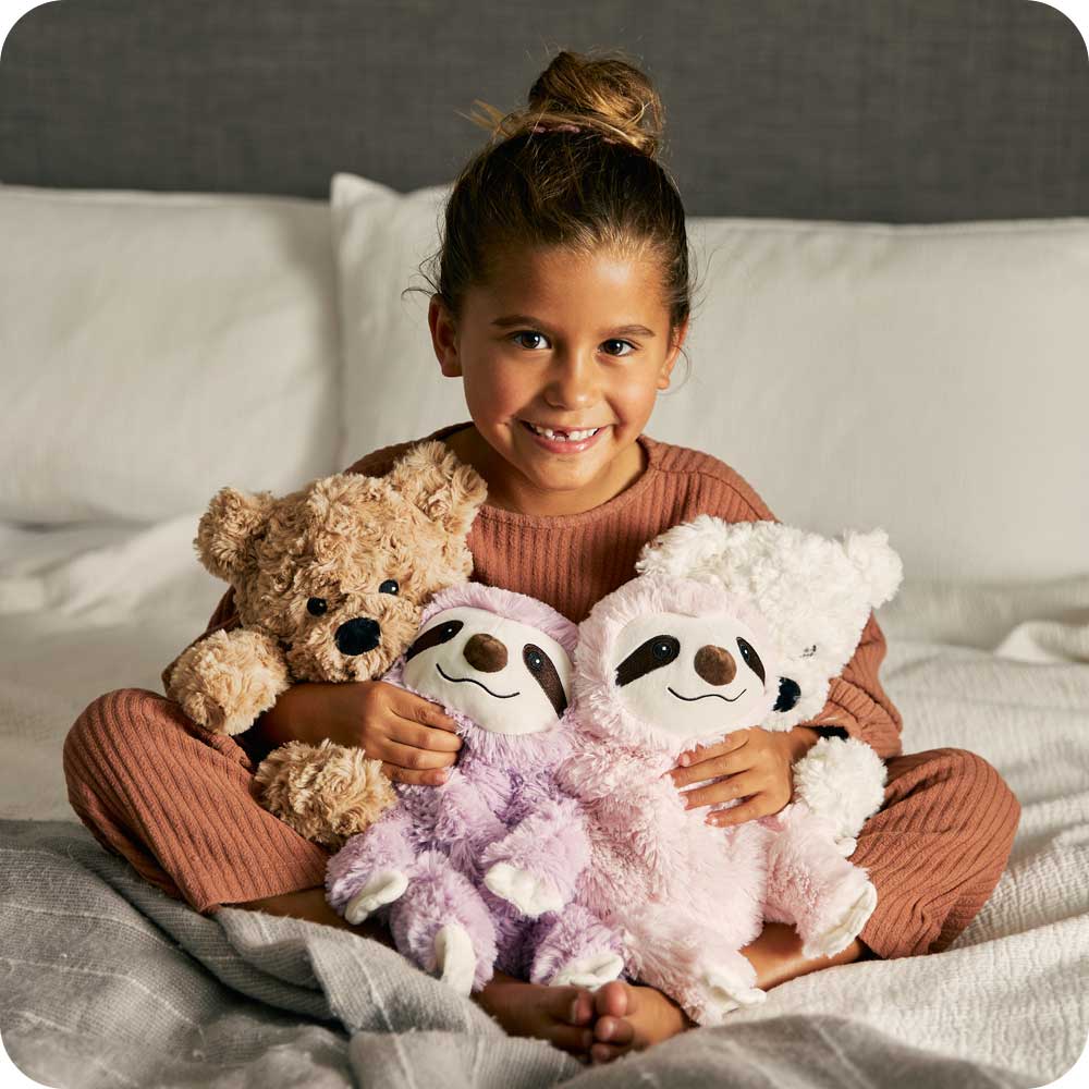 Pink Sloth Warmies - Soft & Cozy Microwaveable Plush Toy for Kids & Adults | Perfect for Relaxation, Stress Relief & Bedtime Comfort