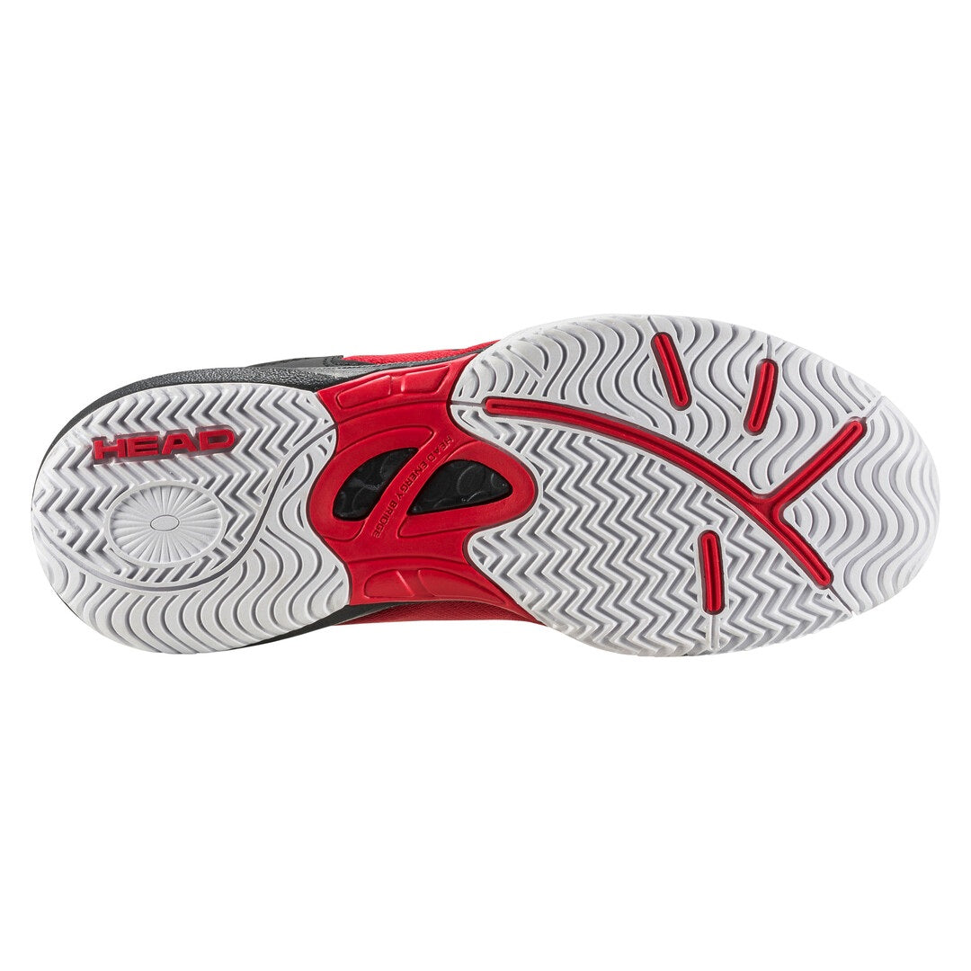 Head Sprint 3.5 Junior Tennis Shoes for Kids - Lightweight & Durable Court Sneakers (Red/Black) - Perfect for Junior Tennis Matches & Training Sessions