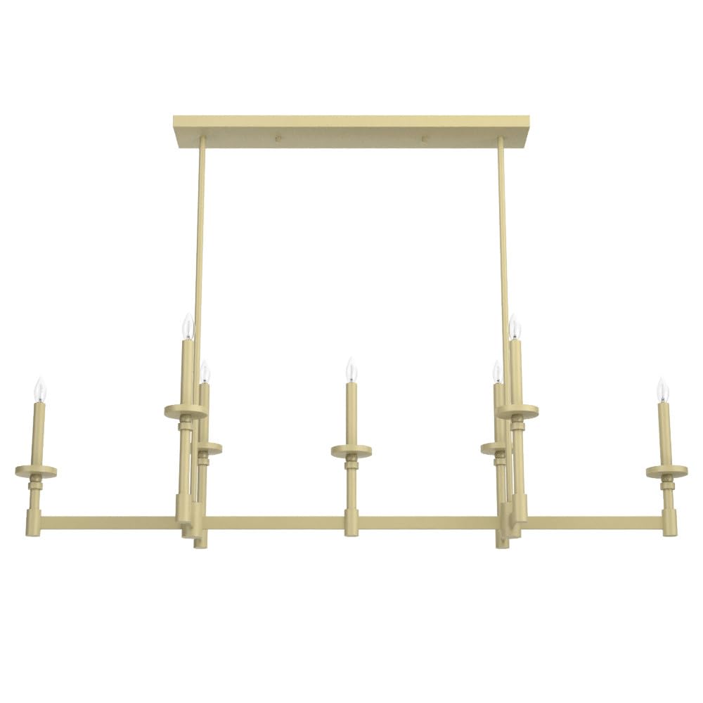 Hunter Fan Company 19055 Briargrove Modern Brass Chandelier - Elegant Ceiling Light Fixture for Living Room, Dining Room & Bedroom Decor