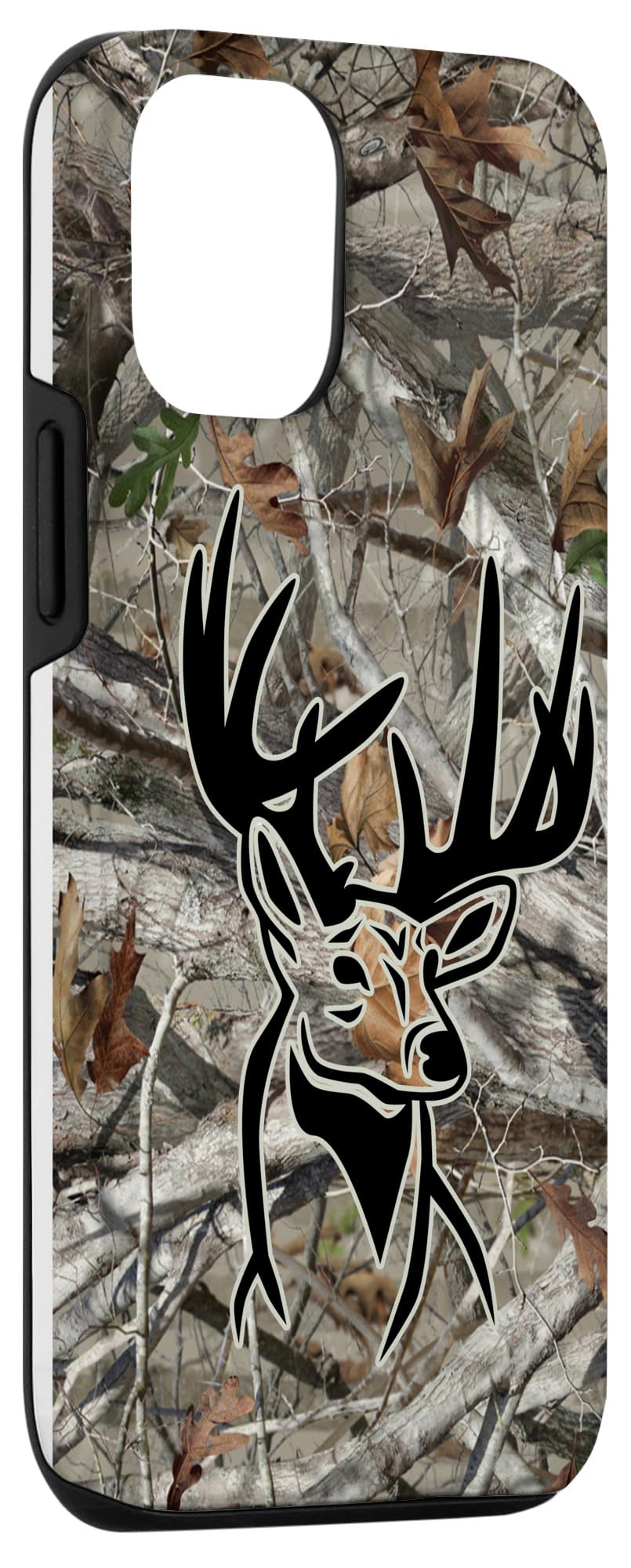 iPhone 12/12 Pro Camo Hunting Phone Case with Whitetail Buck Deer Design - Perfect for Outdoor Adventures & Hunting Trips