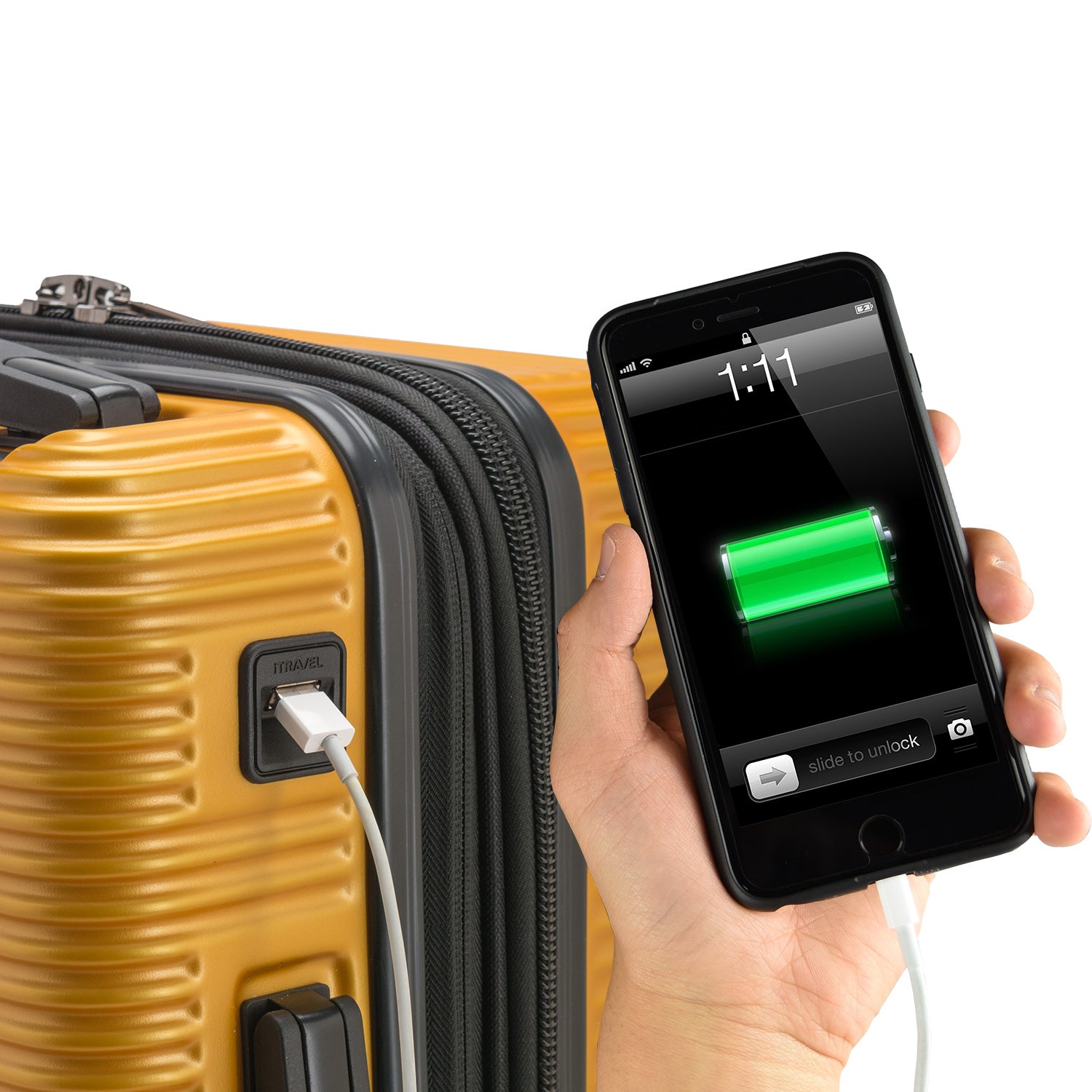 Ember 3-Piece Lightweight Luggage Set with Spinner Wheels - Perfect for International Travel & Business Trips