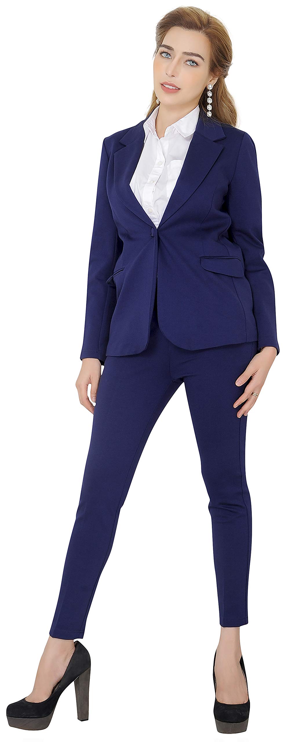 Marycrafts Women's Business Blazer Pant Suit Set - Professional Office Workwear for Women - Perfect for Business Meetings, Interviews & Corporate Events