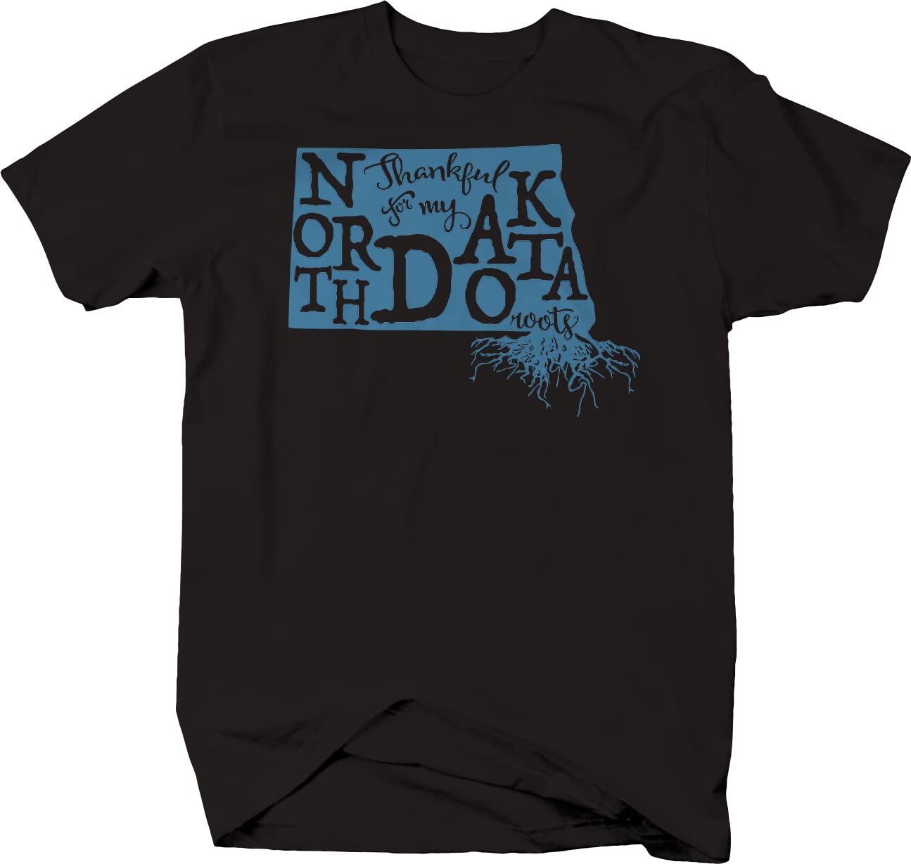 North Dakota Home Roots T-Shirts for Men - Comfortable Cotton Graphic Tees - Perfect for Casual Wear, Outdoor Activities & State Pride