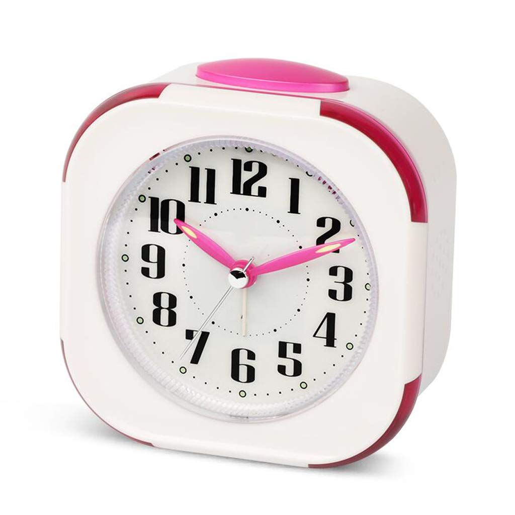 Pink Alarm Clock with Multiple Music Options, Snooze & Night Light - Cute Creative Desk Clock for Bedroom, Office, or Student Dorm - Perfect for Waking Up Gently & Adding Cozy Ambience