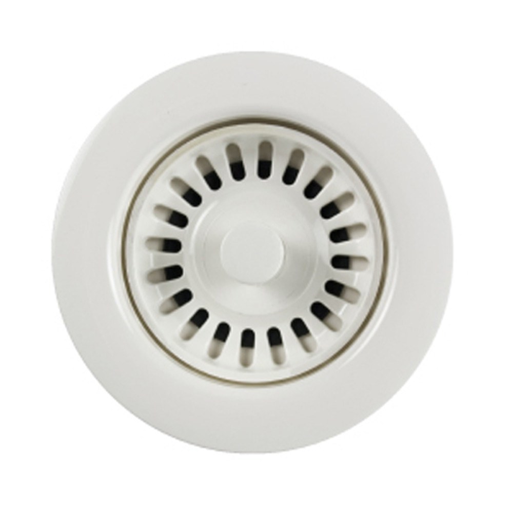 Houzer 190-9561 3.5 Inch White Garbage Disposal Flange - Perfect for Kitchen Sink Waste Disposal Units & DIY Plumbing Installations