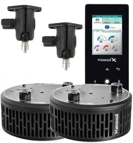 Kessil A360X Tuna Blue LED Aquarium Light with Controller & Mounts - Coral Reef & Marine Tank Lighting for Saltwater Fish & Coral Growth