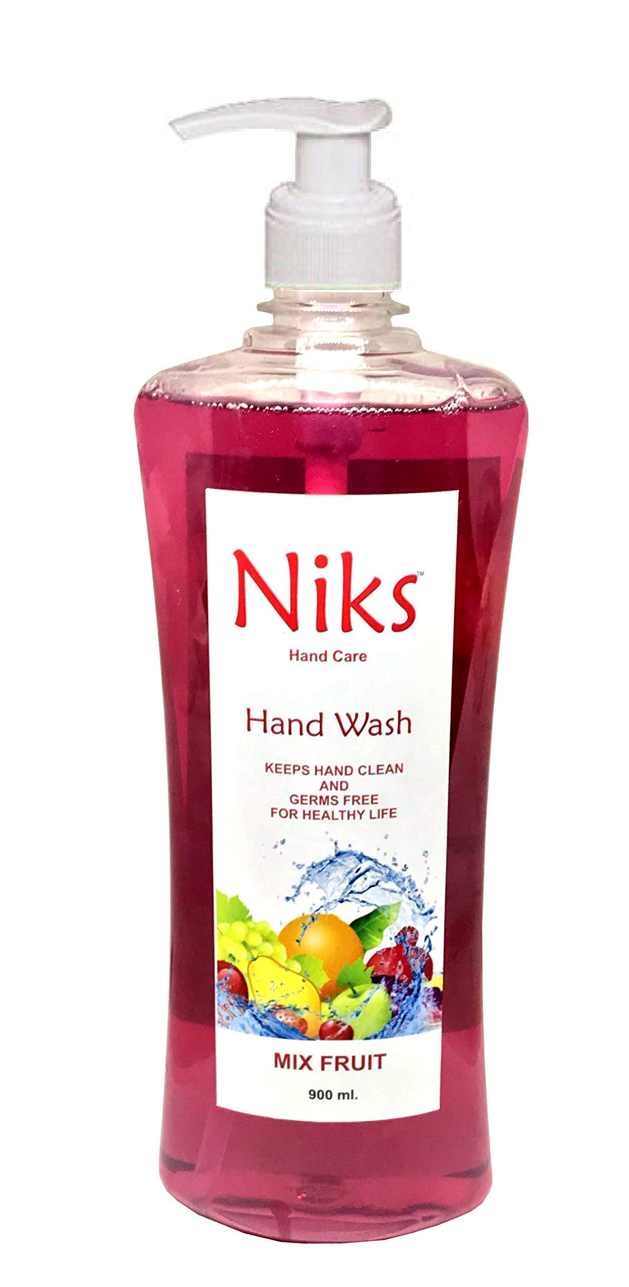 NIKES Premium Hand Wash Liquid Gel - 900ml Mixed Fruit Scent | Gentle Cleansing for Kitchen, Bathroom & Office | Moisturizing & Refreshing