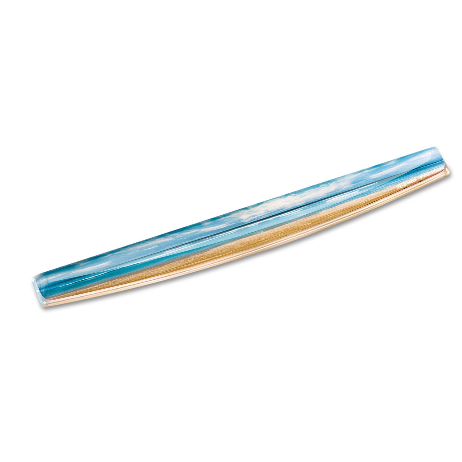 Fellowes Photo Gel Keyboard Wrist Rest with MICROBAN Antimicrobial Protection - Sandy Beach (9179401) - Ergonomic Support for Office & Gaming Desks, Comfortable Typing for Long Hours