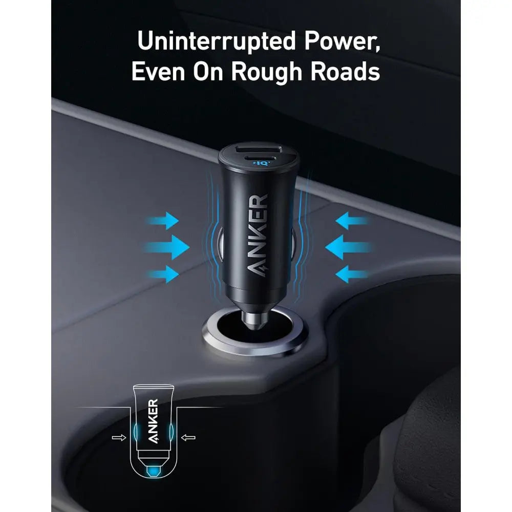 Anker PowerDrive 30W PPS Car Charger (A2741) - Fast Charging for iPhone, Samsung, and More - Perfect for Road Trips & Commuting