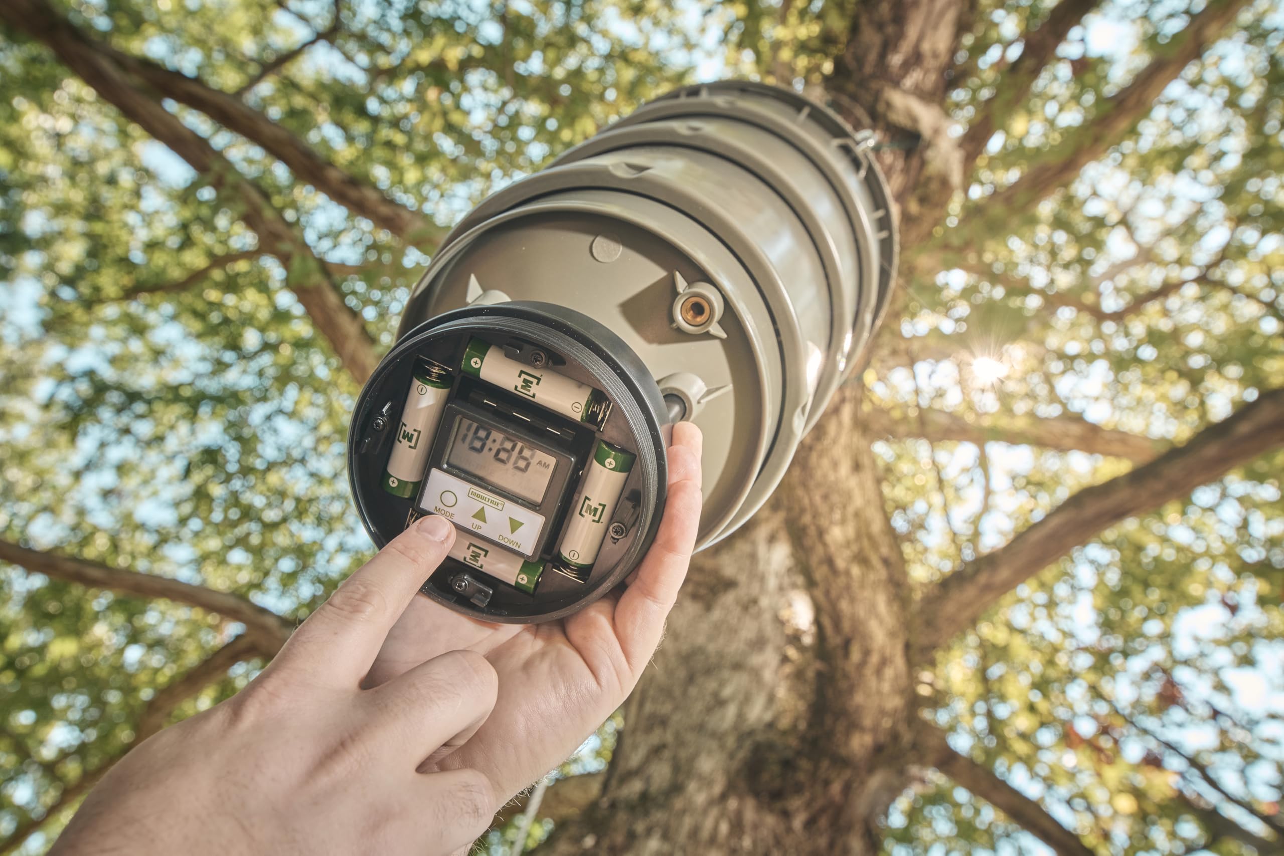 Moultrie All-In-One Hanging Deer Feeder - 5 Gallon Collapsible Bucket with Digital Timer - Perfect for Hunting, Wildlife Observation & Outdoor Feeding Stations