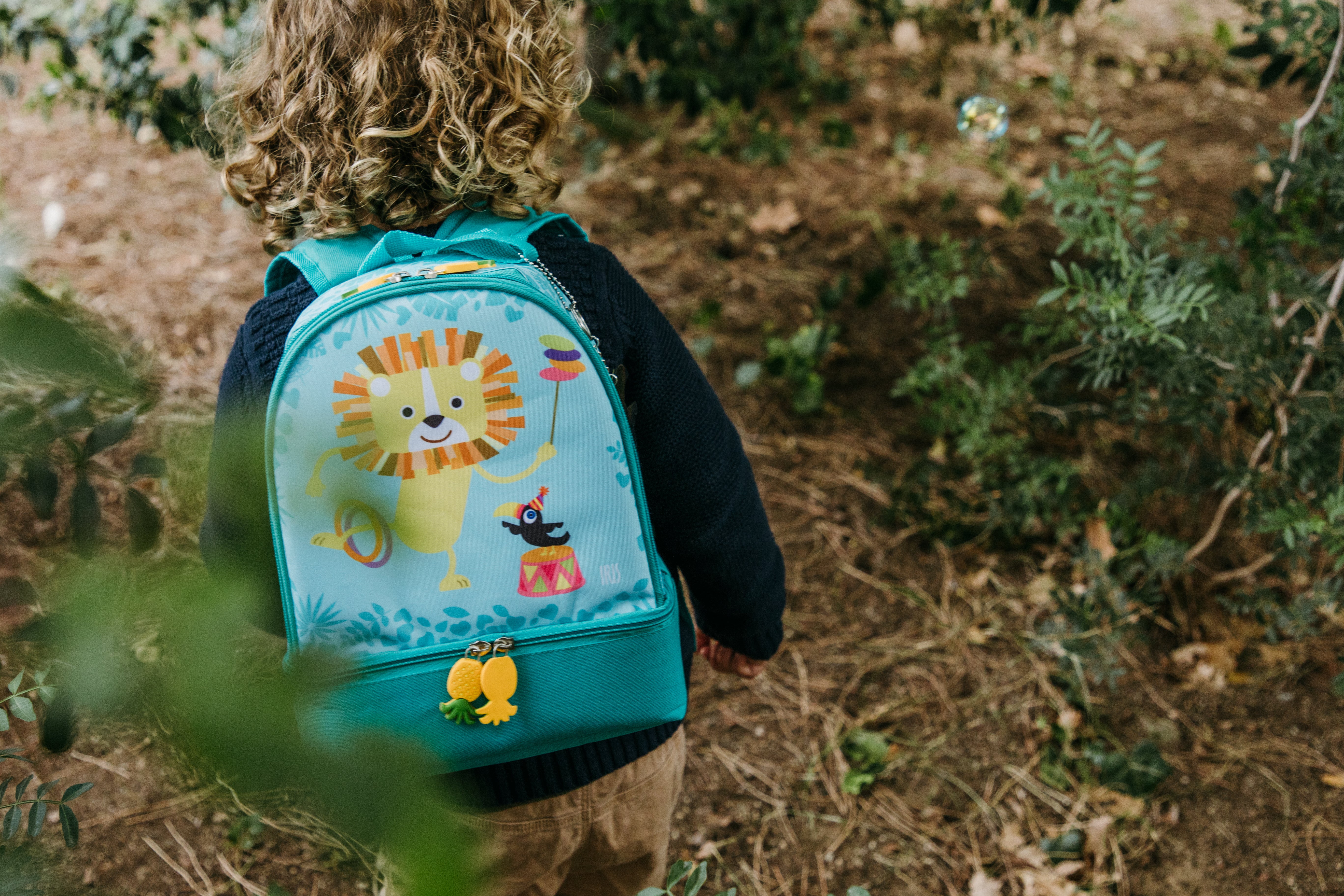 Funny Jungle Mint 2-in-1 Backpack Snack Container - Perfect for School, Travel & Outdoor Adventures