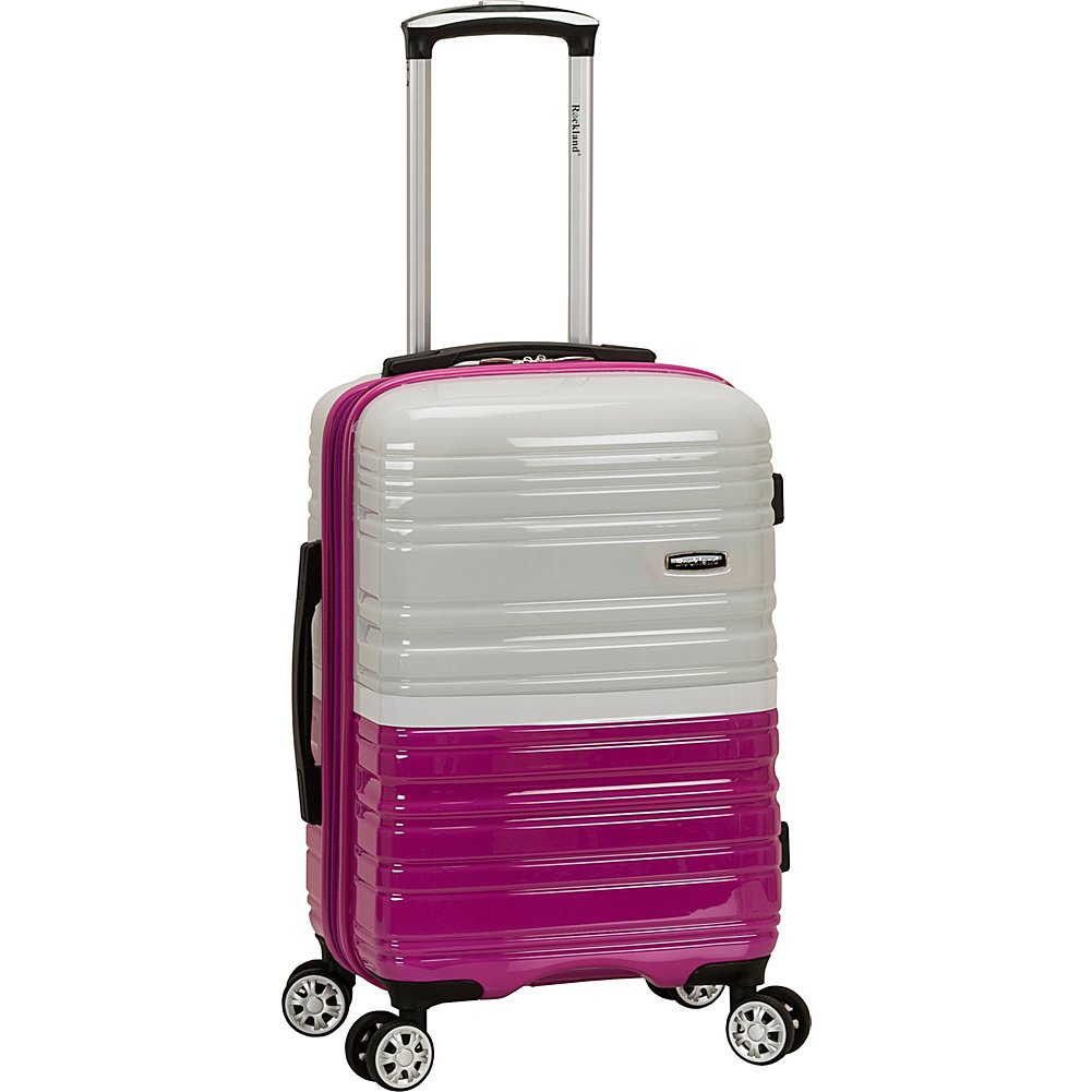 Rockland Melbourne 20-Inch Expandable Hardside Spinner Wheel Carry-On Luggage - Two Tone White | Perfect for Air Travel, Business Trips & Weekend Getaways