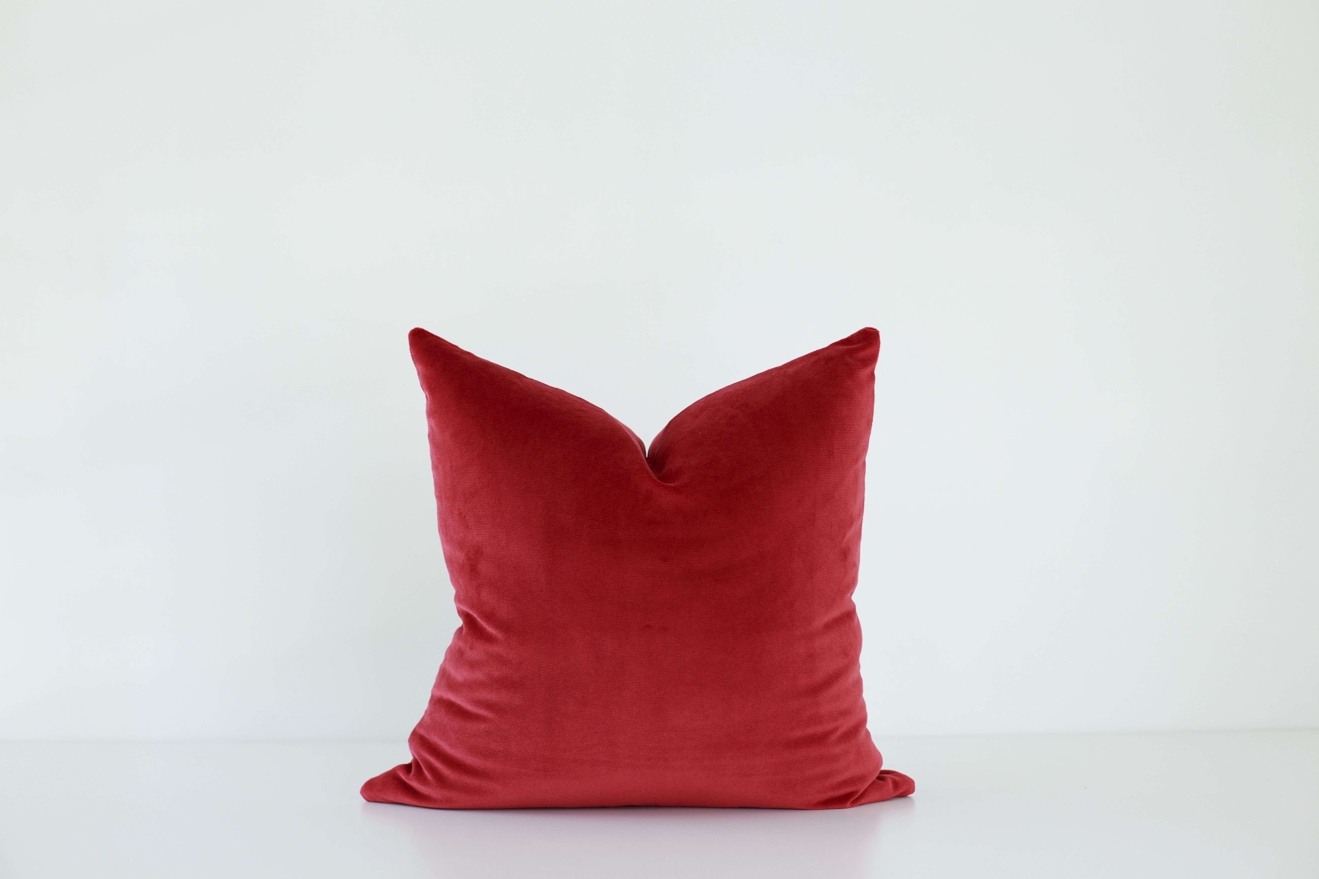 Premium Cranberry Velvet Pillow Cover - Soft Luxurious Decorative Cushion Case for Sofa, Bed, Living Room & Home Decor