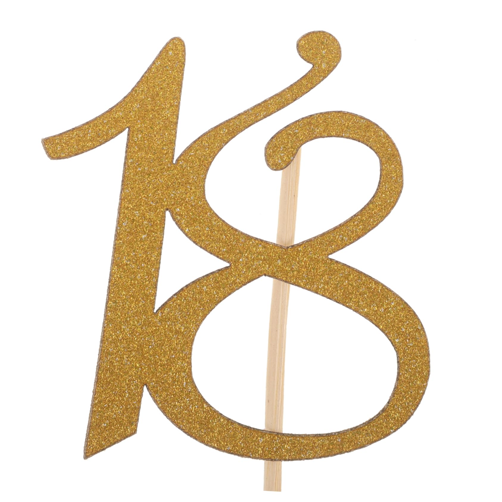 24-Piece Gold 18th Birthday Cake Toppers & Cupcake Picks - Elegant Cake Decorations for Dessert Table, Party Supplies, Anniversary & Sweet 16 Celebrations