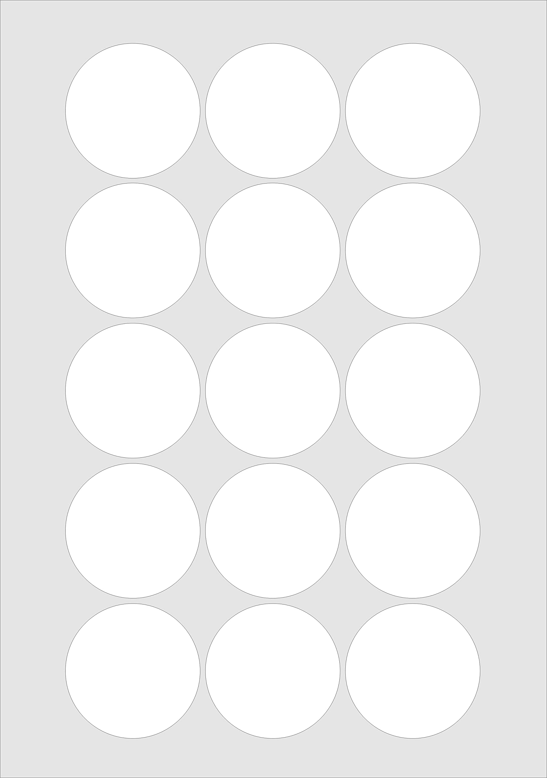 51mm Round Laser Printer Labels - 75 Glossy Stickers per Sheet, 5 A4 Sheets for Address, Shipping & Organization (Perfect for USPS, UPS, Amazon FBA & Home Office Use)