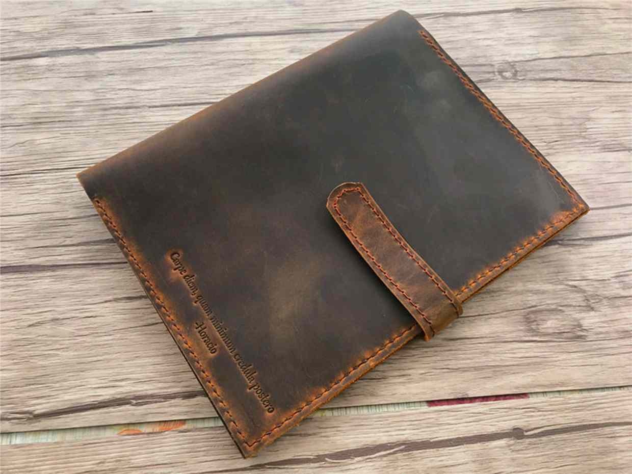 Personalized Rustic Leather Journal Notebook Cover - Handmade for Writing, Sketching & Gift Giving - Perfect for Travel, Work & Creative Projects