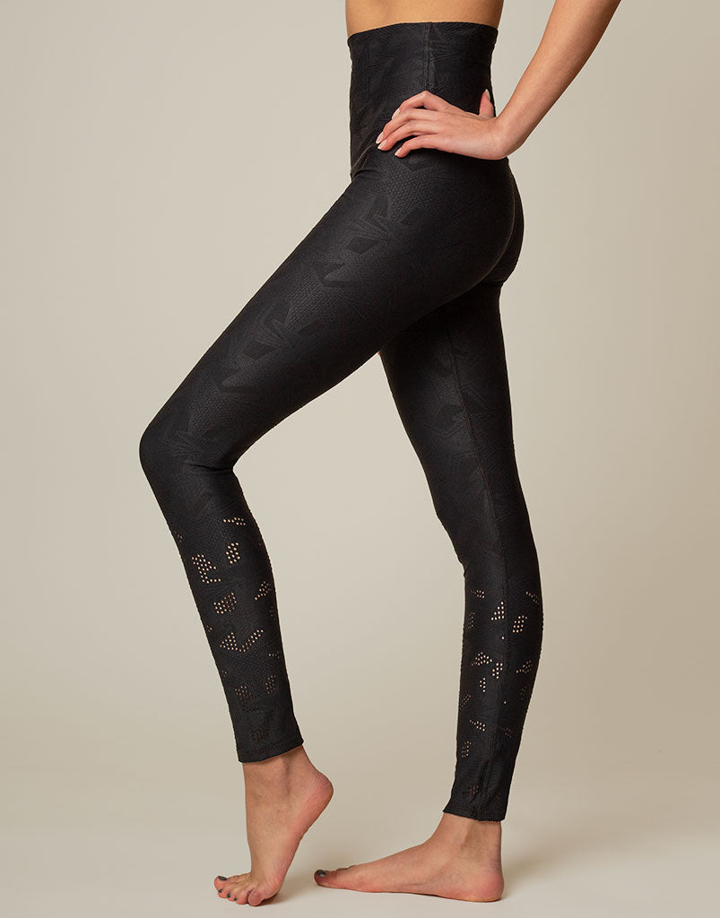 Superstar Jacquard Leggings for Women - High Waist Yoga Pants with Breathable Fabric - Perfect for Workout, Running & Lounge Wear
