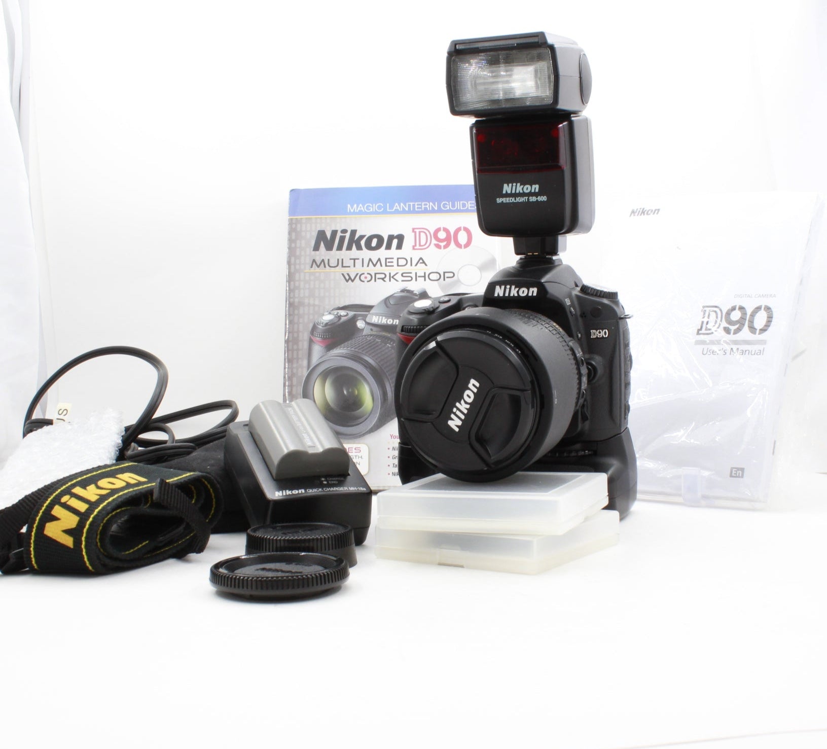 Refurbished Nikon D90 12.3MP DSLR Camera with 18-105mm VR Zoom Lens, Flash & Battery Grip - Perfect for Photography Enthusiasts, Travel & Portrait Shooting
