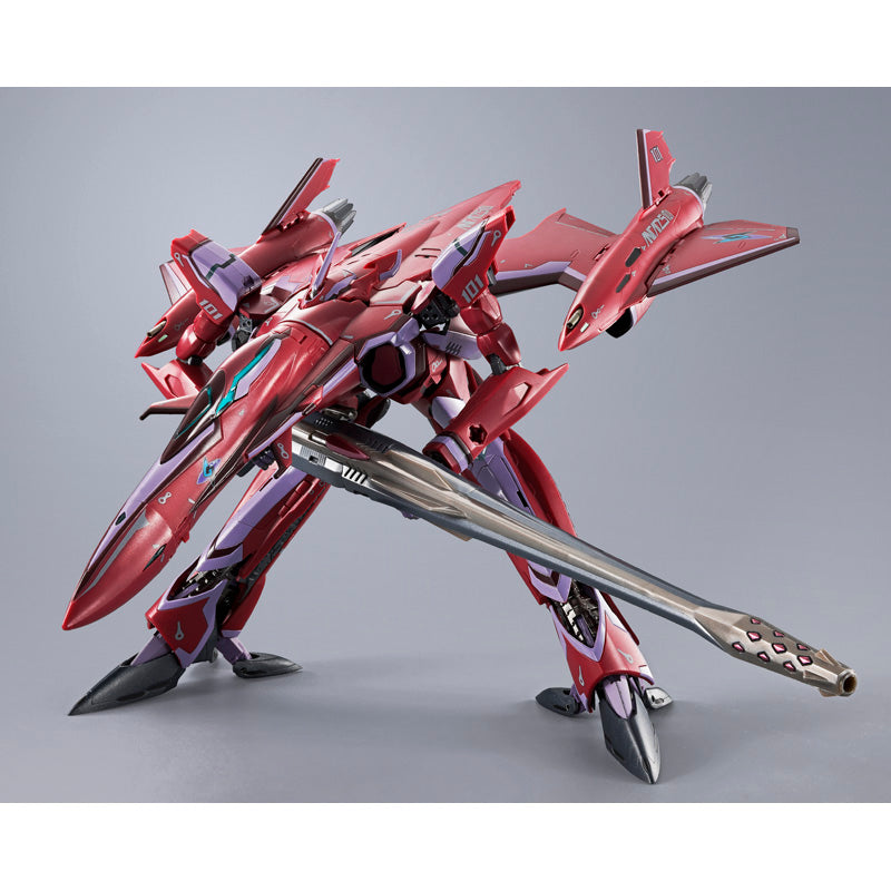 Bandai DX Chogokin Macross Frontier VF-27ySP Super Lucifer Valkyrie (Brera Sterne Use) Revival Ver. Action Figure - Collectible Anime Robot Model for Display & Play