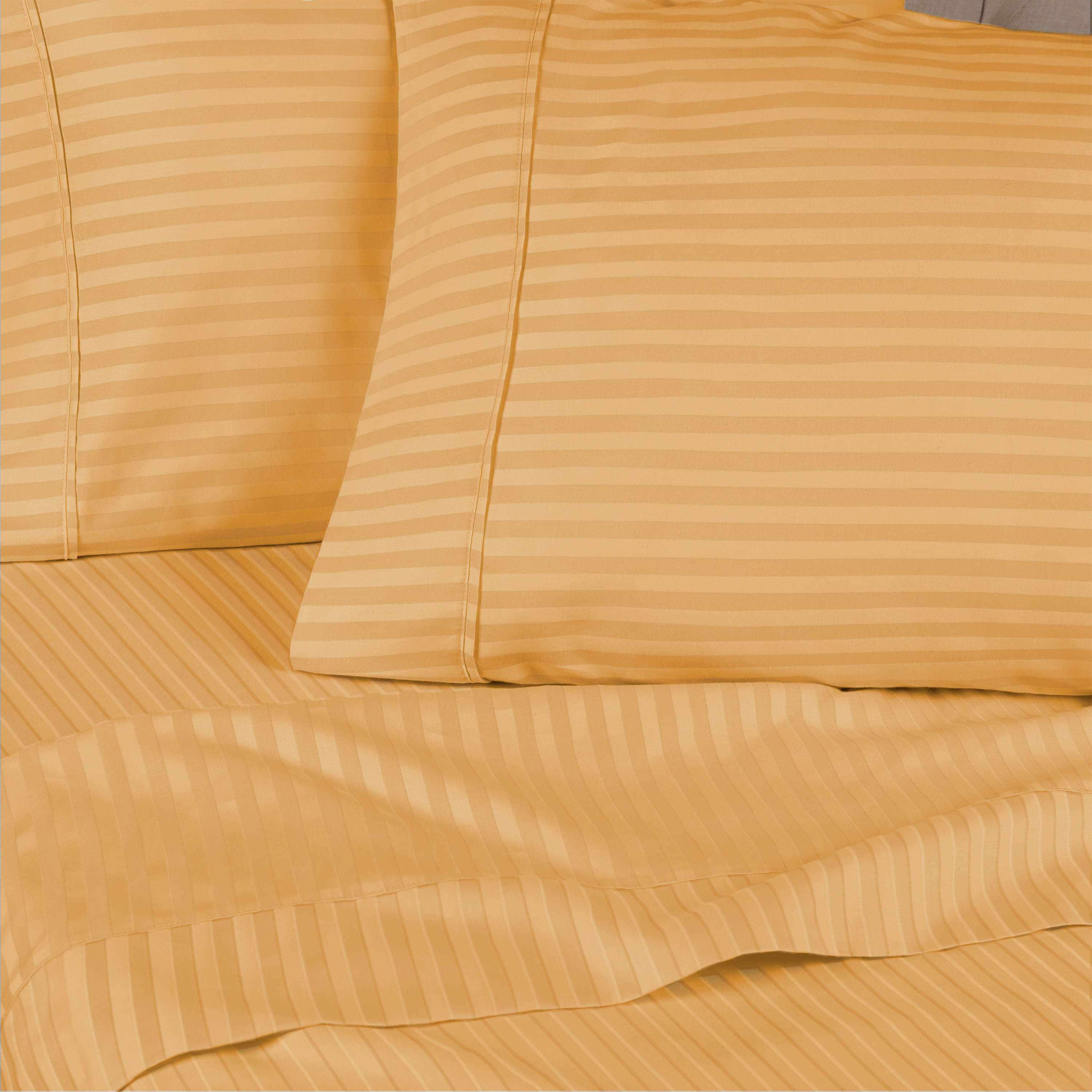Premium Egyptian Cotton 300 Thread Count Sheet Set - Deep Pocket Fitted, Flat & Pillowcases - Soft Luxury Bedding for Master Bedroom or Guest Room