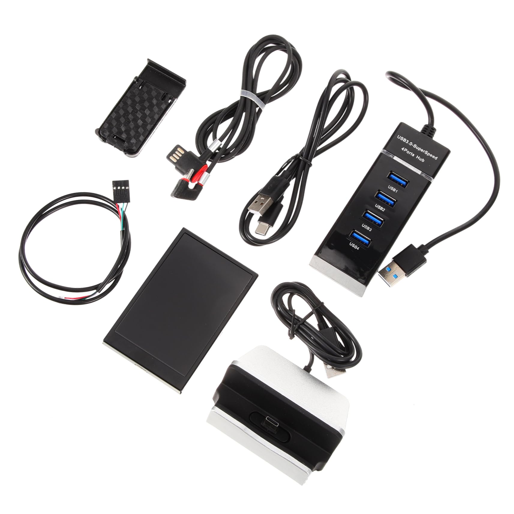 Uonlytech 4 Pack USB Mini PC Monitor - Secondary Display for GPU/CPU Temperature Monitoring, Computer Data Screen with ABS Frame | Perfect for Gaming Rigs, Workstations & Home Office Setups