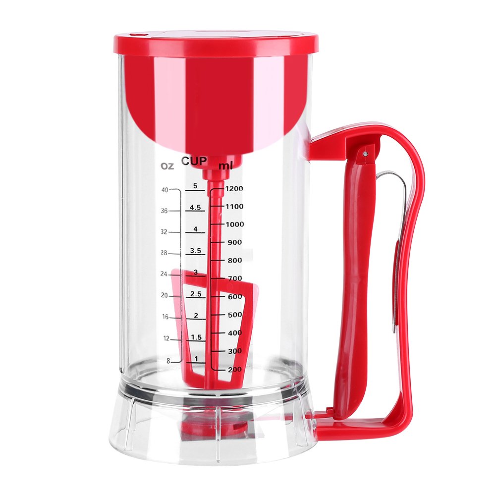 Sugoyi Large Cordless Electric Batter Dispenser - Battery Powered Mixer for Pancake, Cupcake & Waffle Batter - Perfect for Breakfast, Brunch & Baking at Home