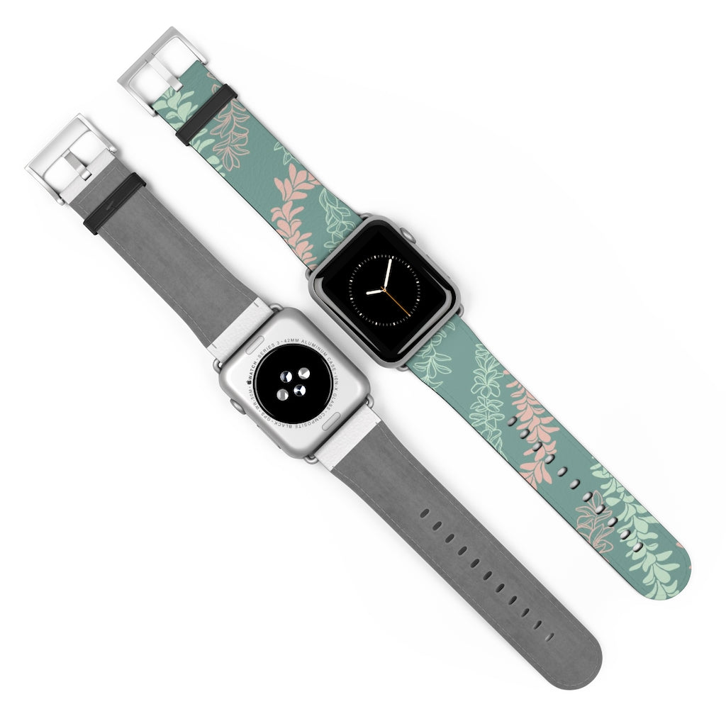 Groovy Pua Melia Watch Band - Premium Replacement Strap for Apple Watch, Fitbit & Samsung Galaxy - Soft Silicone, Adjustable, Comfortable for Workout, Running & Daily Wear