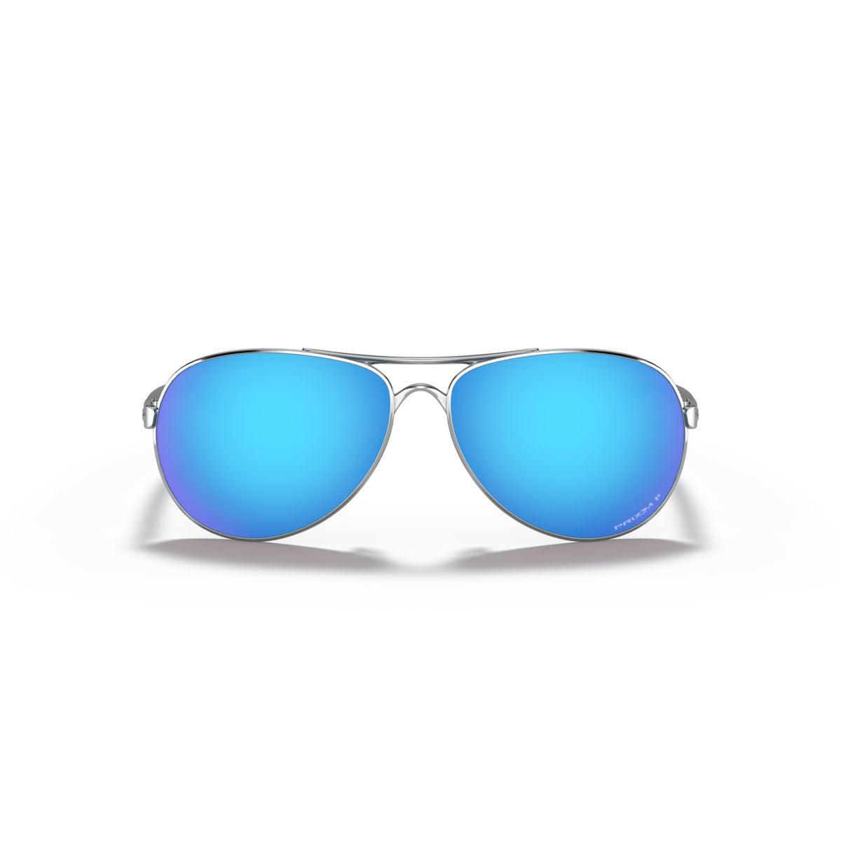 Oakley Feedback Polished Chrome/Prizm Sapphire Polarized Sunglasses 0OO4079 407933 - UV Protection, Stylish & Durable for Outdoor Sports & Driving