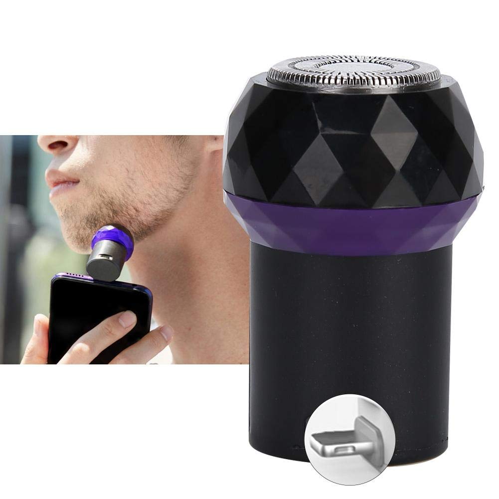 Professional Electric Razor & Phone Shaver - USB-C Rechargeable Cordless Beard Trimmer for Men, Portable Multi-Functional Grooming Kit - Perfect for Travel, Gym, Office & Home Use (Black)