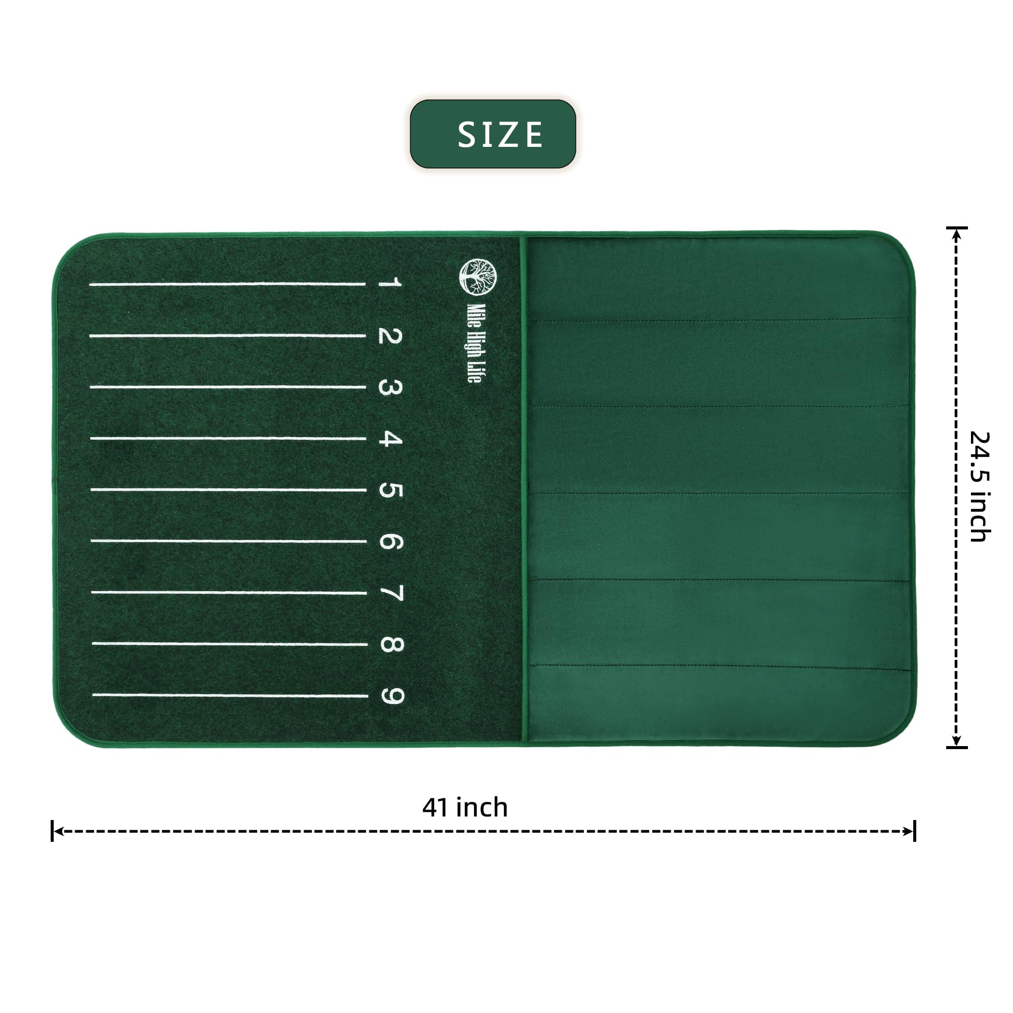 Premium Golf Training Mat - 3 Turf Designs for Fairway, Rough & Green | Durable Golf Hitting Practice Mat for Indoor/Outdoor Use | Perfect for Home, Office & Driving Range Practice