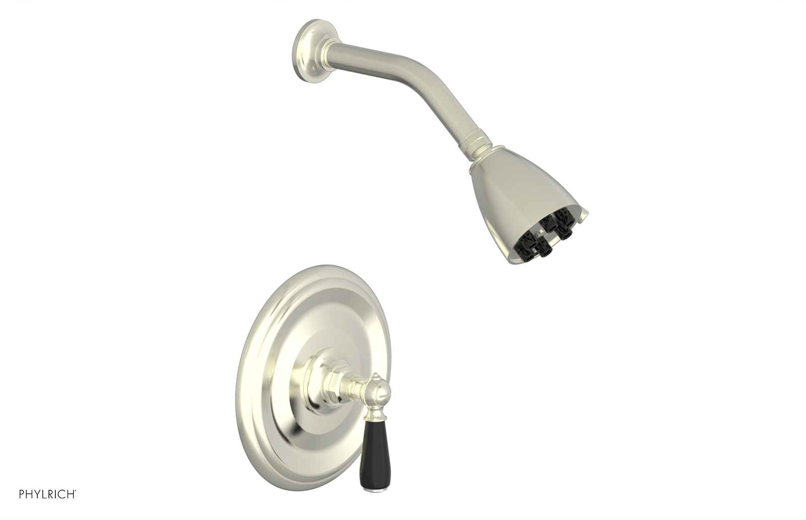 Jamestown Pressure Balance Shower Set with Lever Handle & Black Accents - Model 165 22 | Modern Bathroom Upgrade for Spa-Like Experience