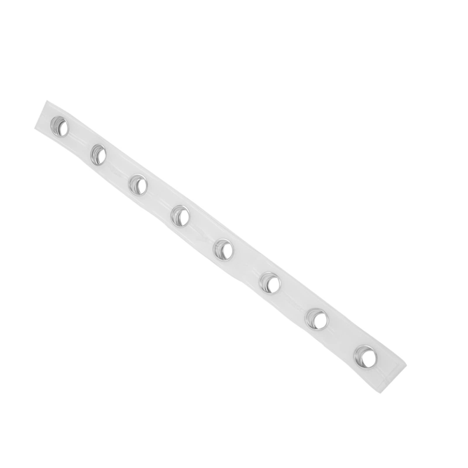 VSOLS 5M Eyelet Curtain Tape with 40 Rings - Silver White Drapery Sewing Accessories for Curtains & Blinds - Perfect for Home Decor, Bedroom Windows and Living Room Drapes