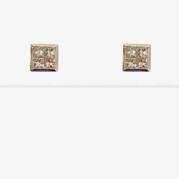 14K White Gold Diamond Stud Earrings for Women - Dainty & Elegant Jewelry Gift for Her - Perfect for Weddings, Anniversaries & Special Occasions