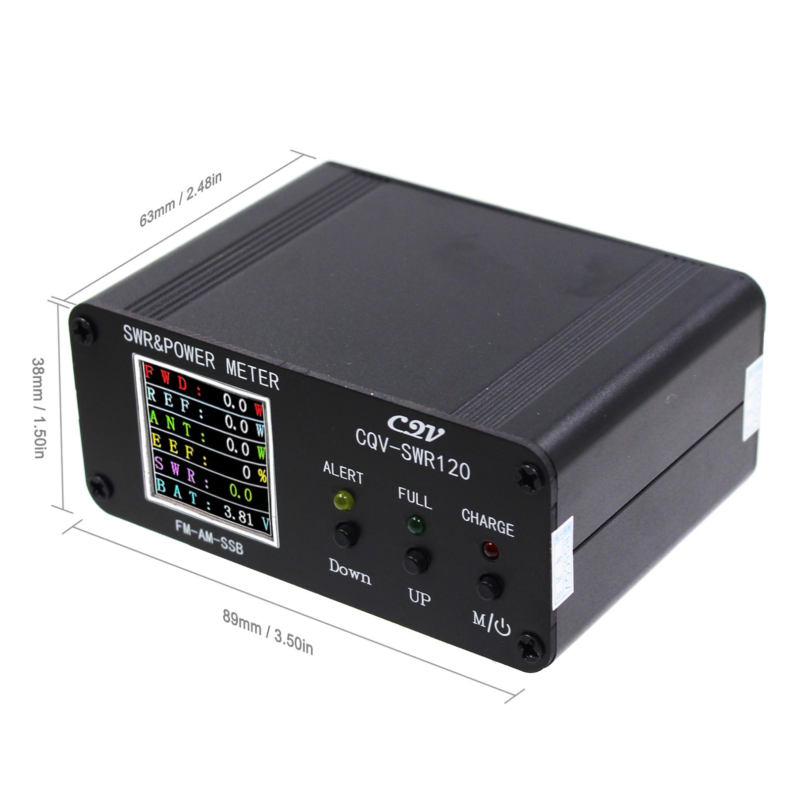1.8MHz-54MHz Standing Wave Meter with 240x240 Full Color LCD Display - RF Power Meter for Ham Radio, Antenna Testing & SWR Measurement