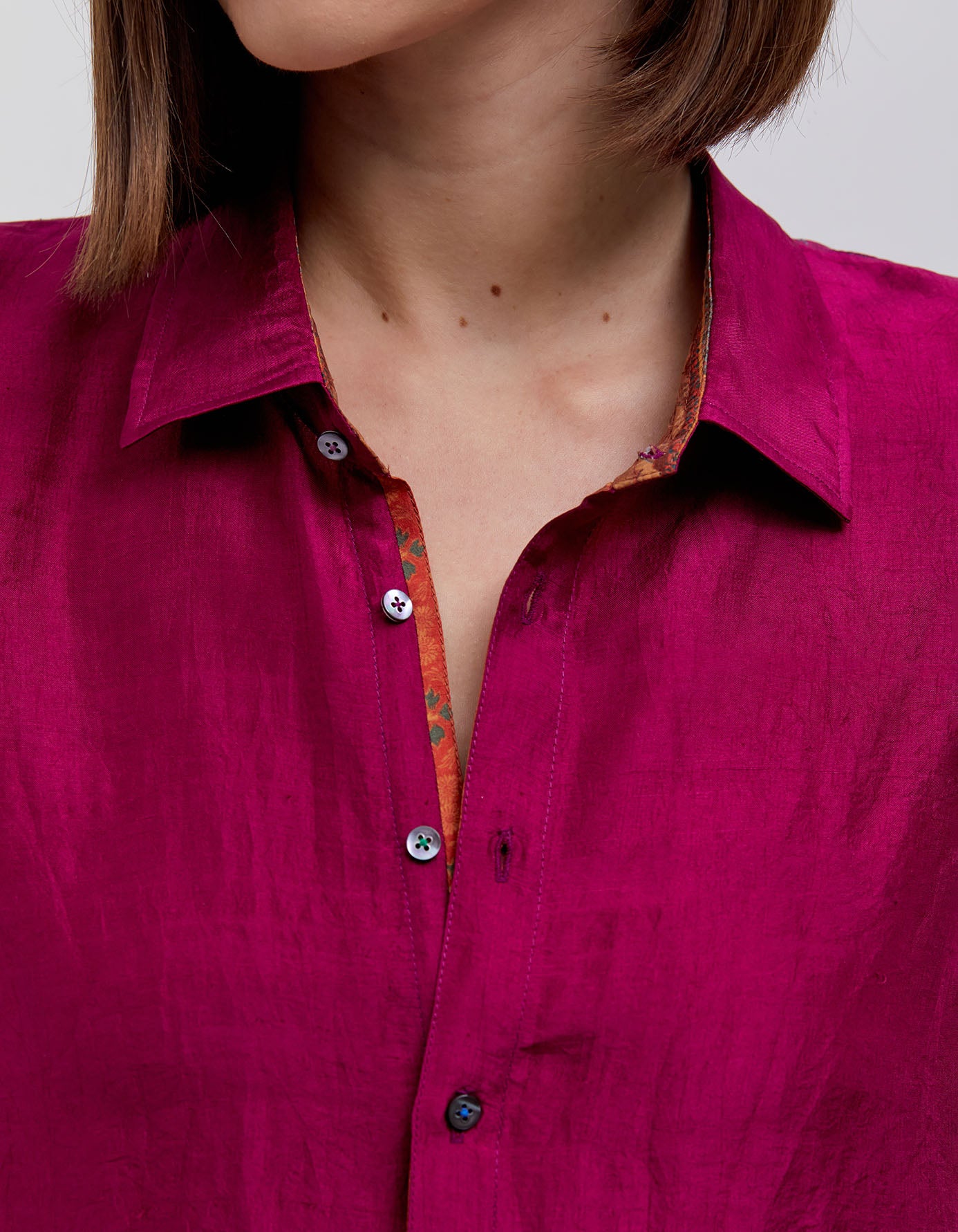 Luxury Oversized Silk Shirt for Women - Elegant Purple Blouse for Casual & Office Wear | Perfect for Layering & Special Occasions